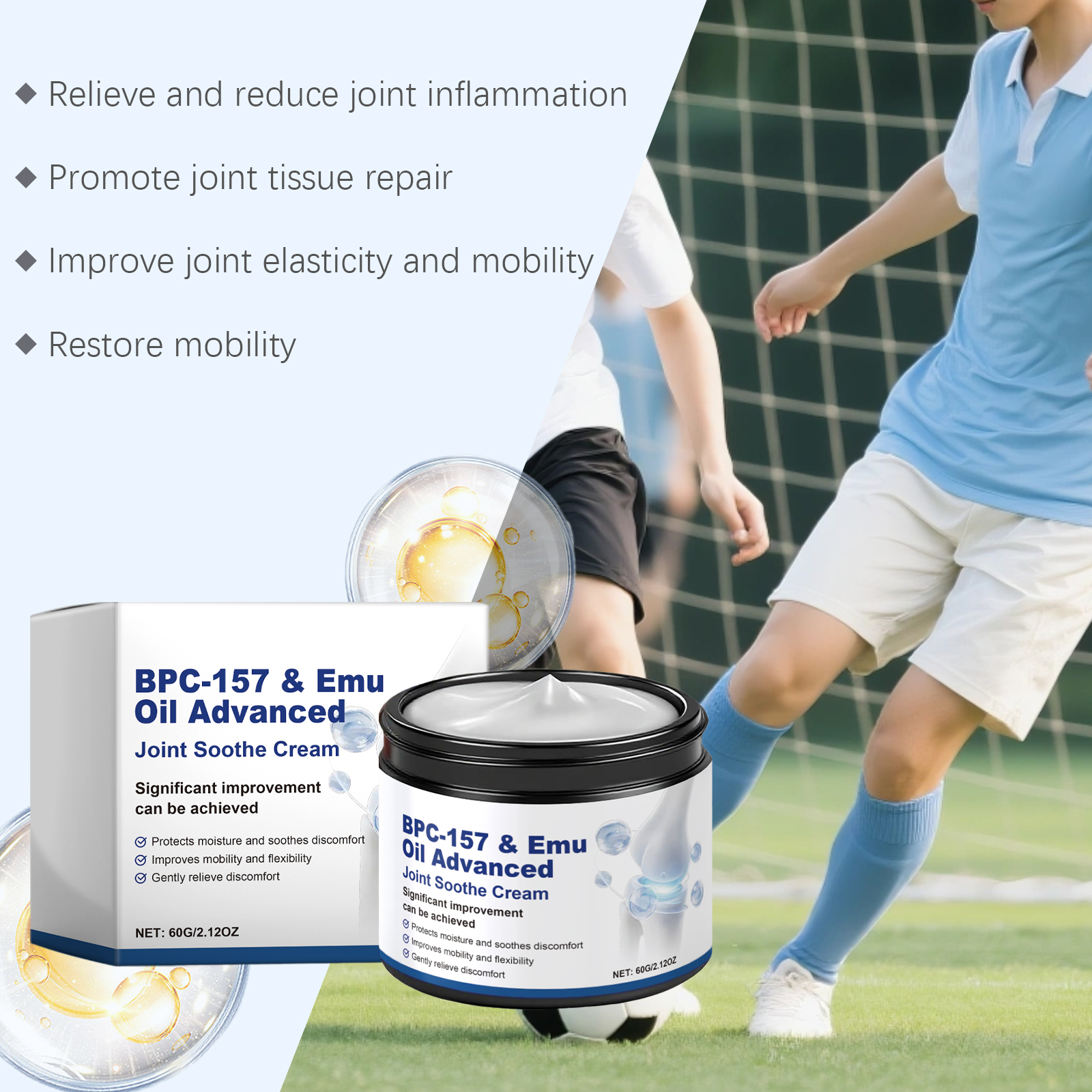 Joint Care Cream Mild Gentle Care Body Joint Knee Daily Comfort Moisturizing External Massage Smear Cream