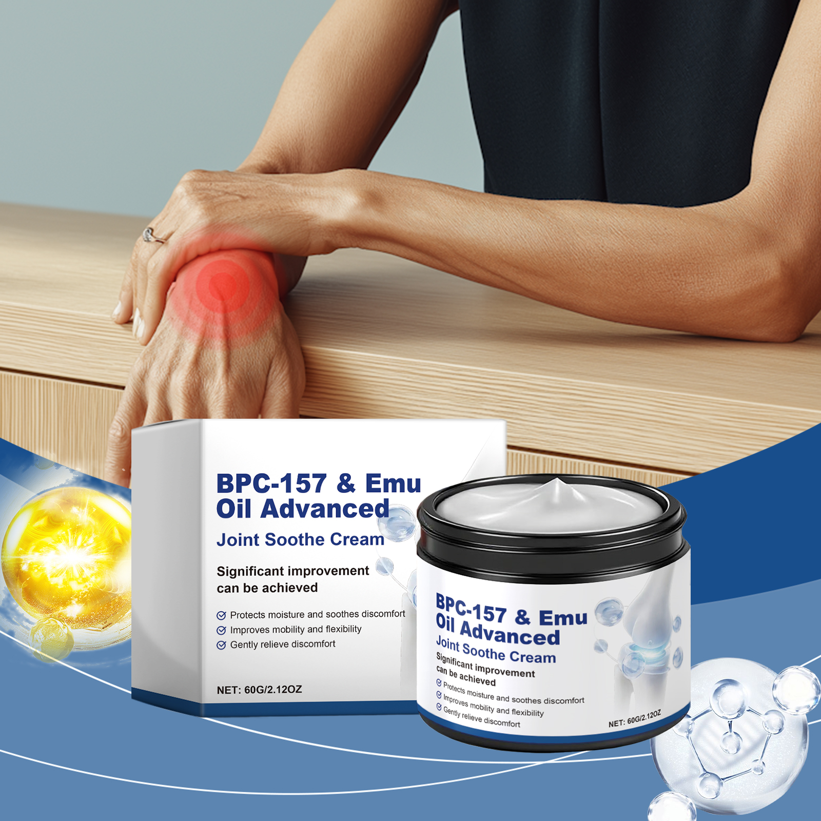 Joint Care Cream Mild Gentle Care Body Joint Knee Daily Comfort Moisturizing External Massage Smear Cream