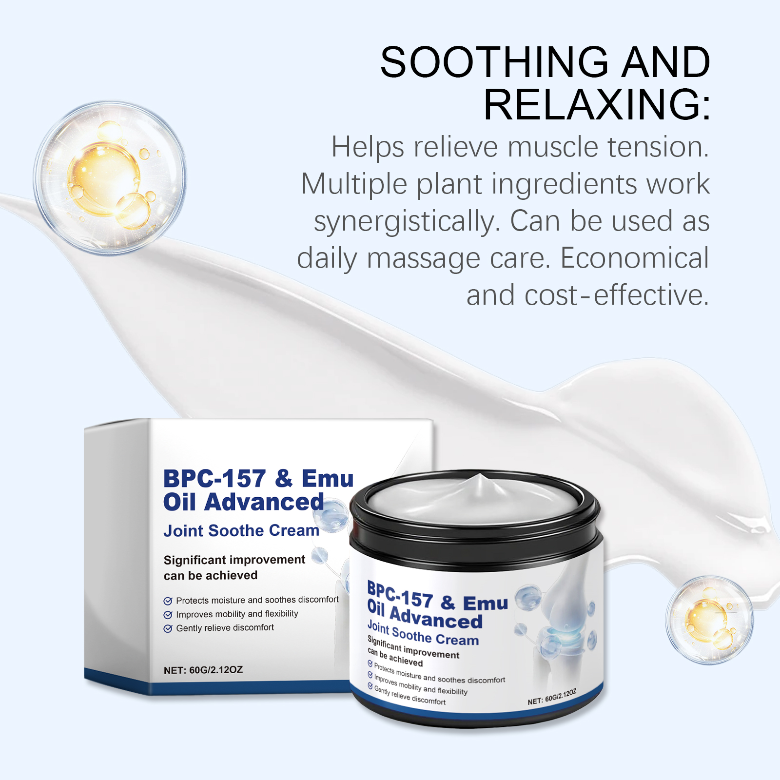 Joint Care Cream Mild Gentle Care Body Joint Knee Daily Comfort Moisturizing External Massage Smear Cream