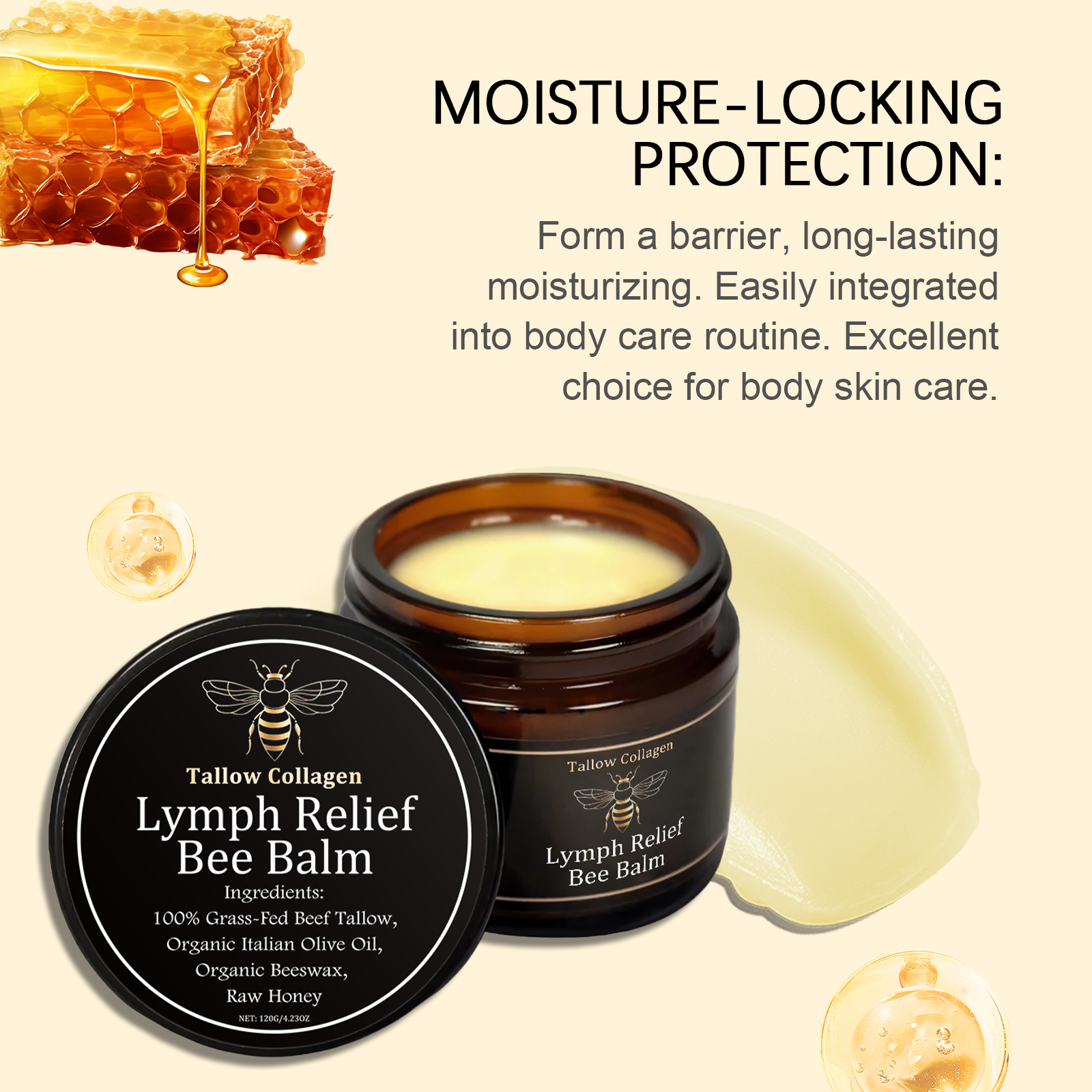 Propolis Ointment Body Care Nourish Lock Moisture Improve Elasticity Soften Skin Moisturize Protect Smear Skincare