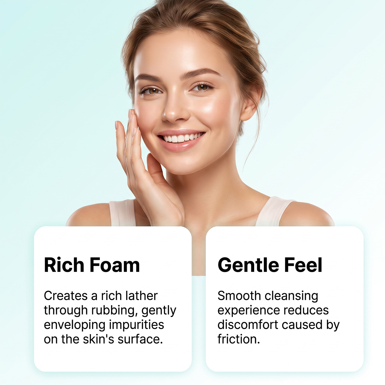 Nicotinamide Cleansing Facial Cleanser Dense Foam Mild Cleansing Soft Texture Comfortable Facial Application Easy Rinse Non Sticky