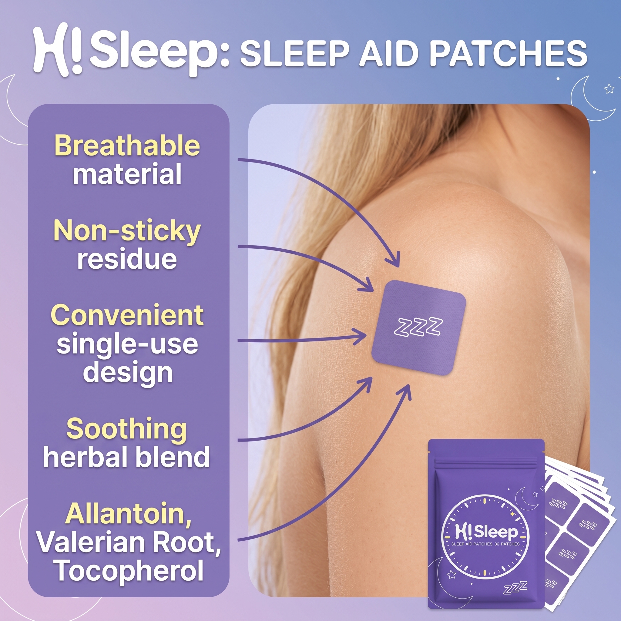 Sleep Patch Gentle Care Night Relax Body Peaceful Comfort Sleep Thin Breathable Skin Friendly Patch