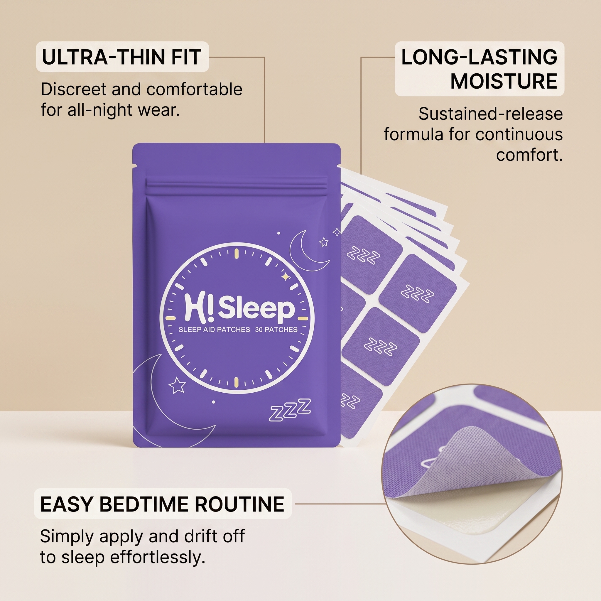Sleep Patch Gentle Care Night Relax Body Peaceful Comfort Sleep Thin Breathable Skin Friendly Patch