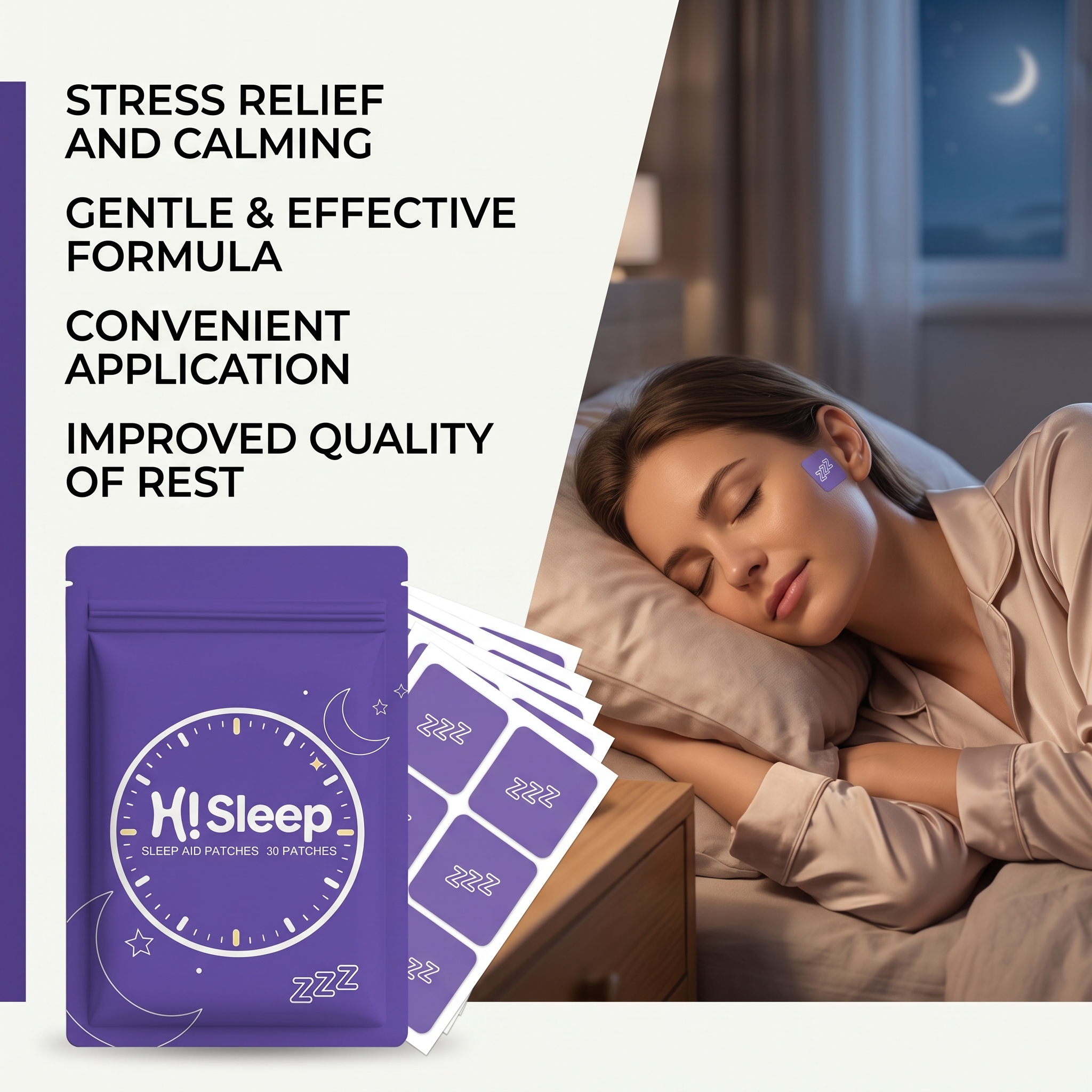 Sleep Patch Gentle Care Night Relax Body Peaceful Comfort Sleep Thin Breathable Skin Friendly Patch