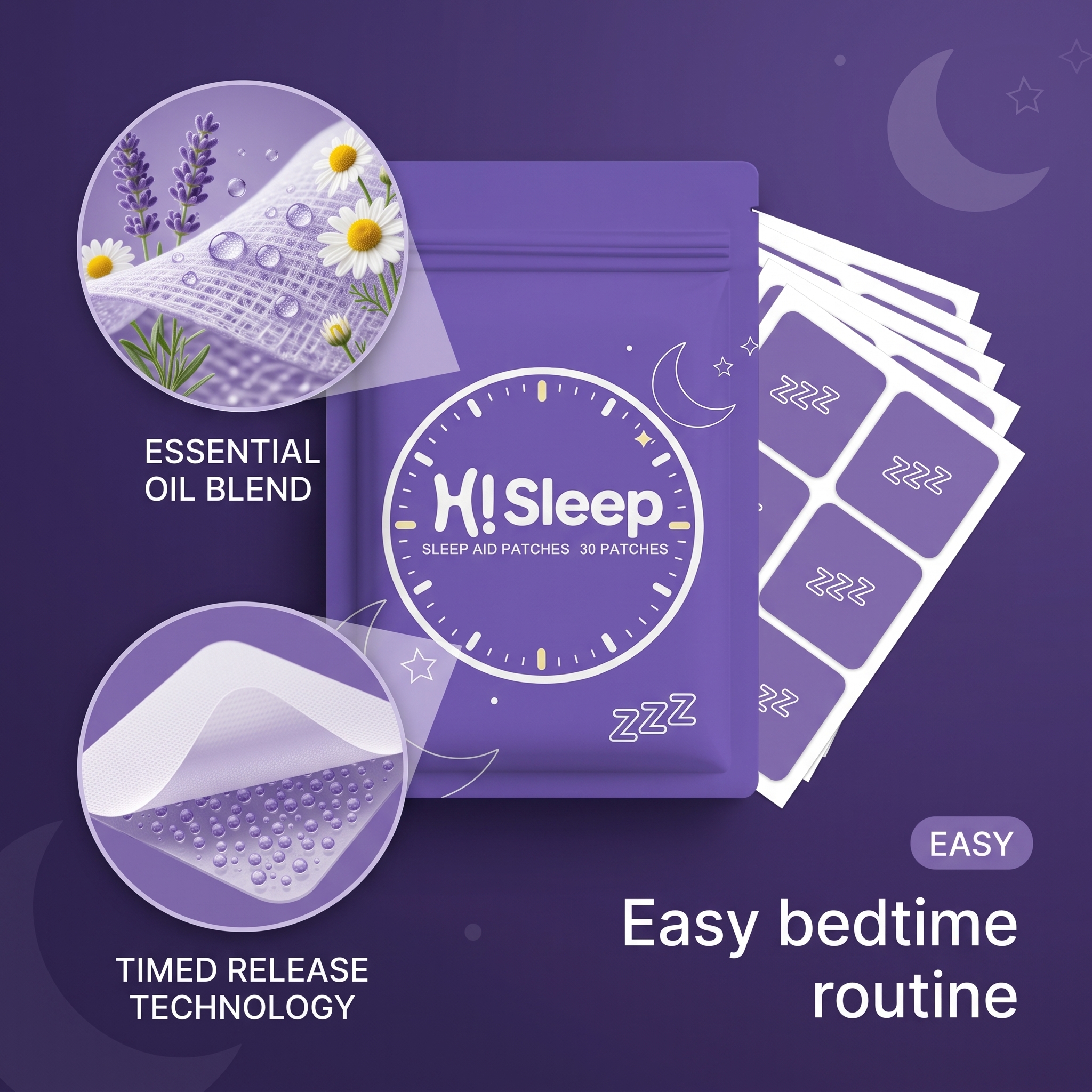 Sleep Patch Gentle Care Night Relax Body Peaceful Comfort Sleep Thin Breathable Skin Friendly Patch