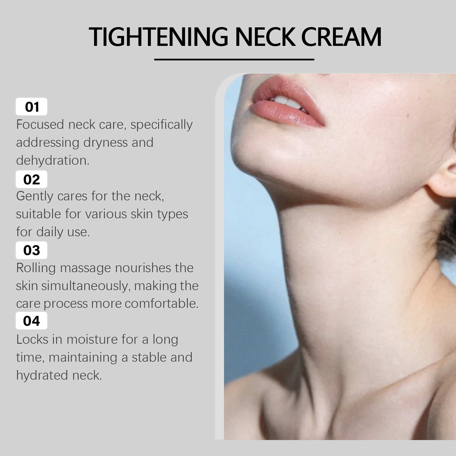 Collagen Moisturizing Neck Cream For Daily Face And Neck Skin Care Tender Hydrating Smooth Massage