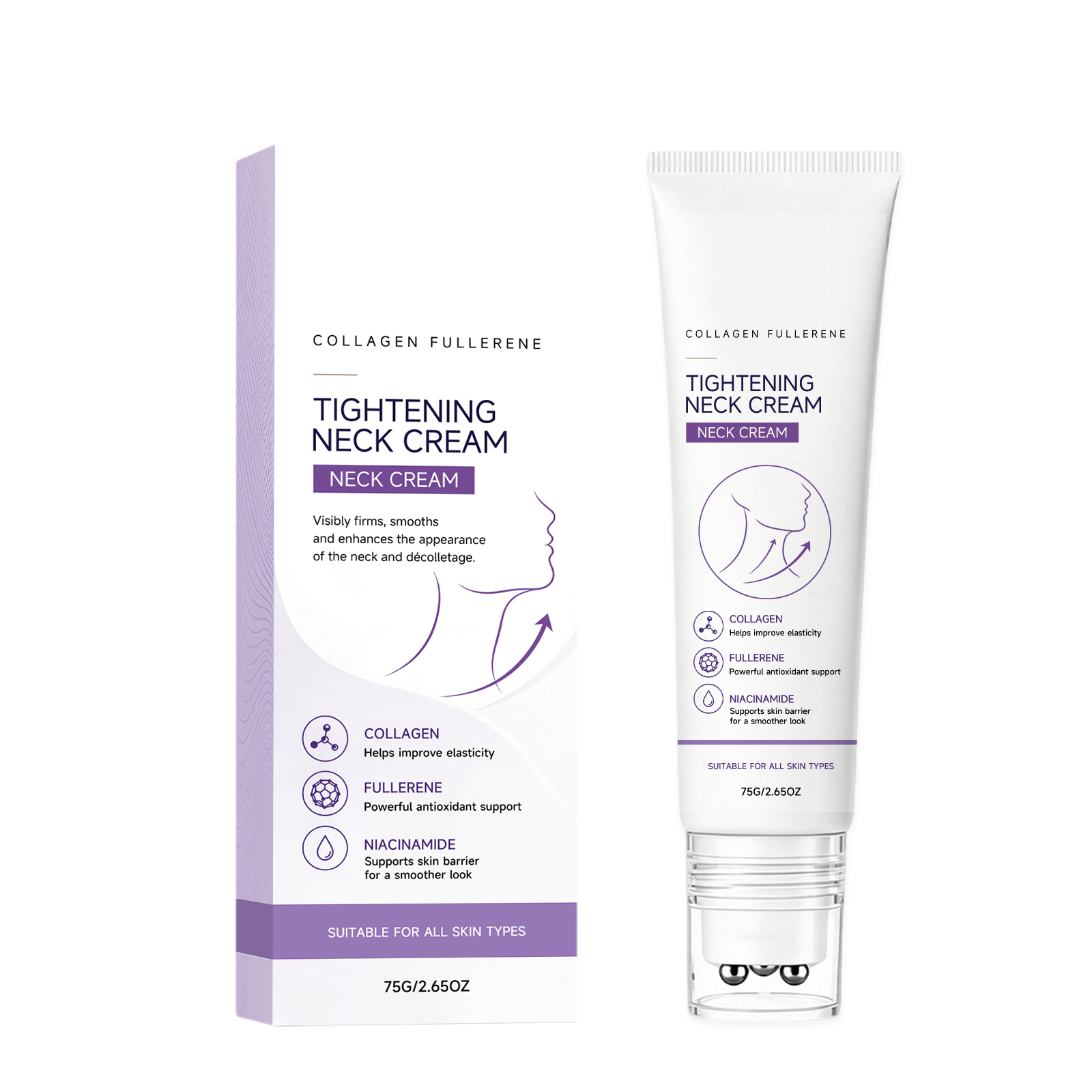 Collagen Moisturizing Neck Cream For Daily Face And Neck Skin Care Tender Hydrating Smooth Massage
