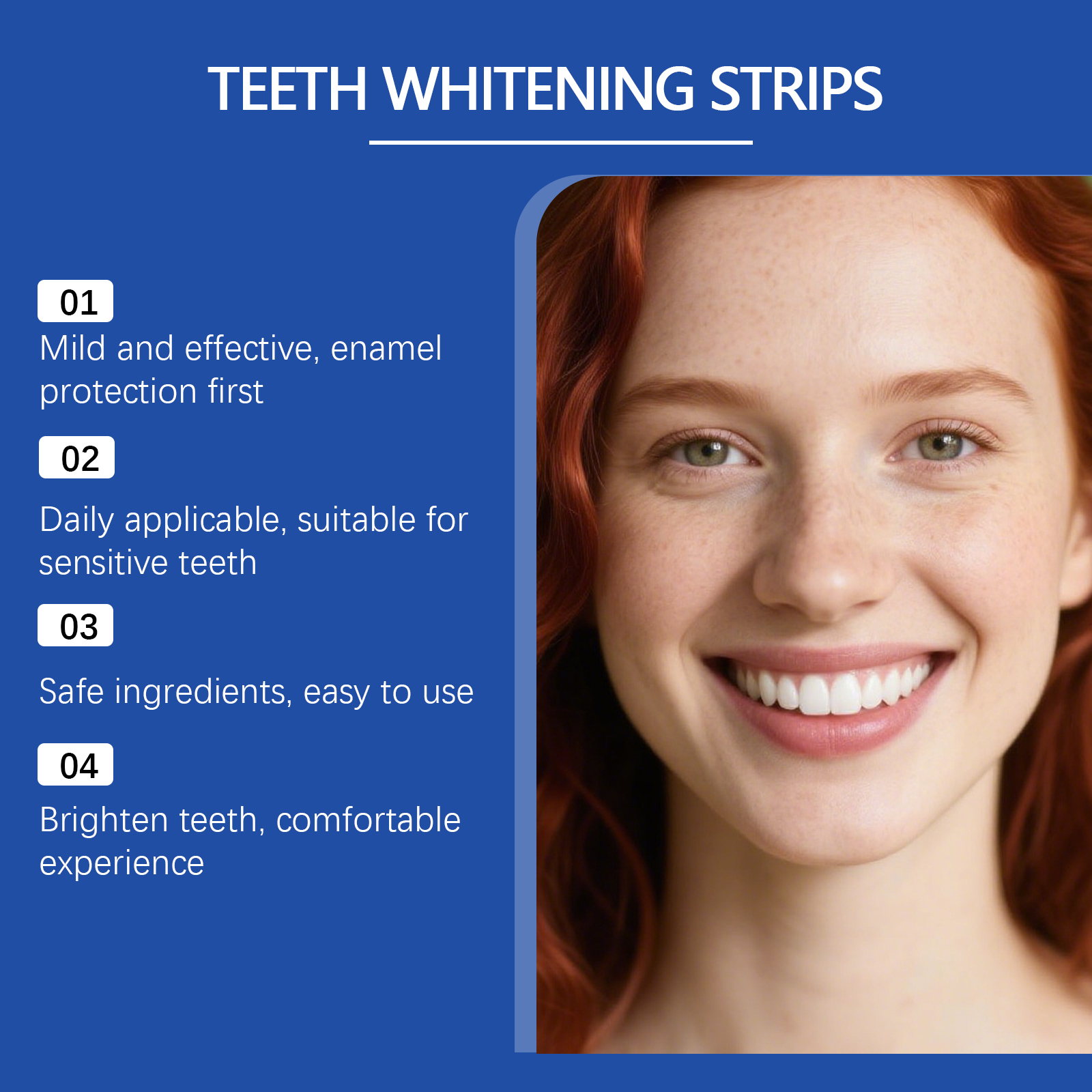 Teeth Care Strips Mild Ingredients Daily Care Clean Tooth Stains Fresh And Gentle Protection