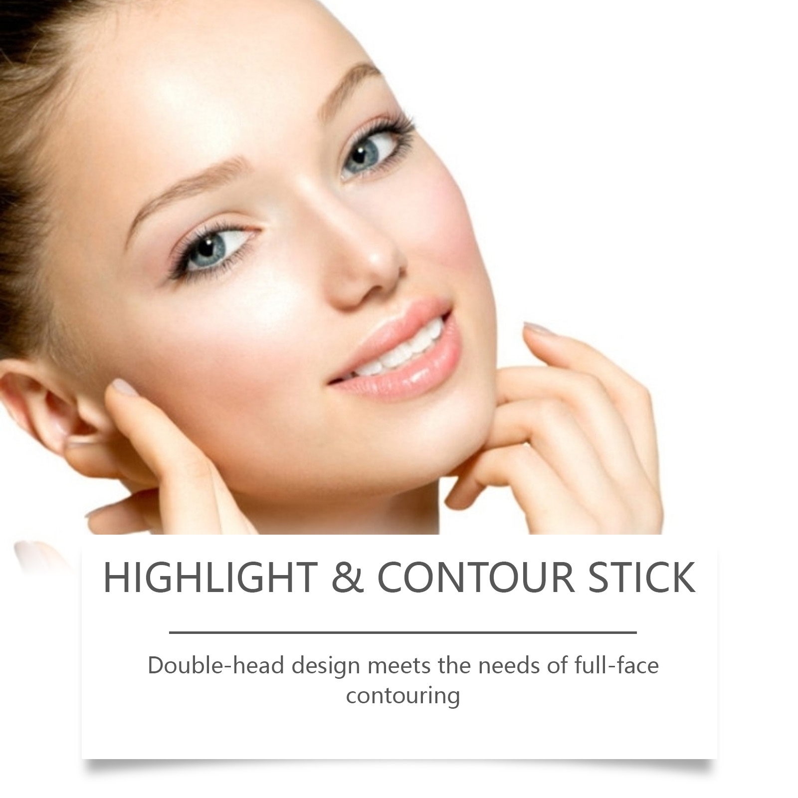 2 In 1 Cream Highlight Contour Stick Portable Rotating Pen Dual Bright Concealer