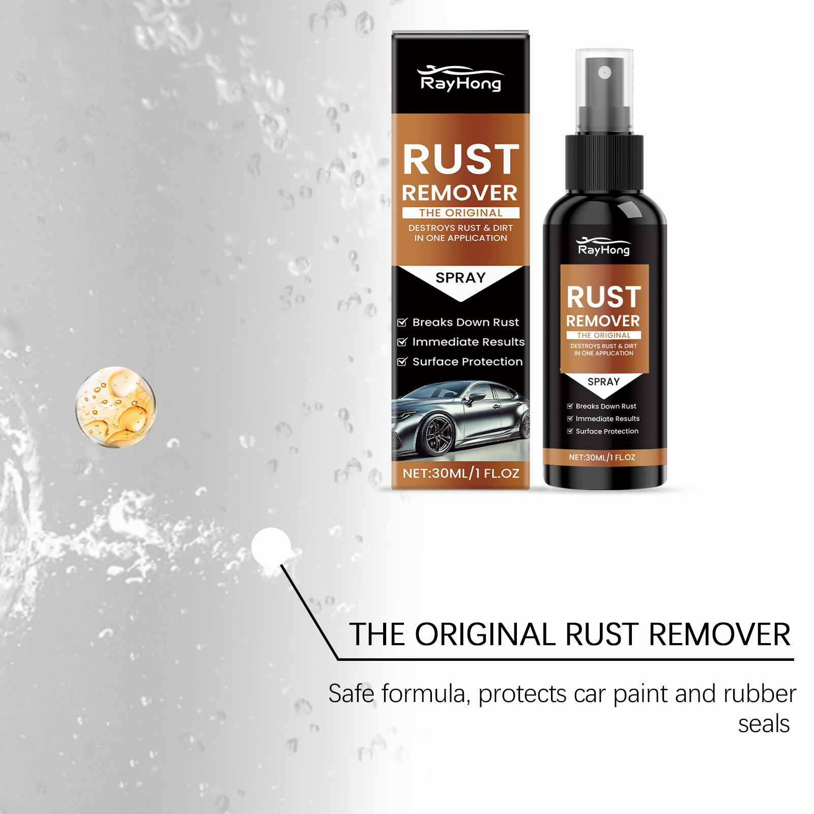 Car Rust Remover Gentle Polishing Mild Cleaning Stain Remover For Automobile