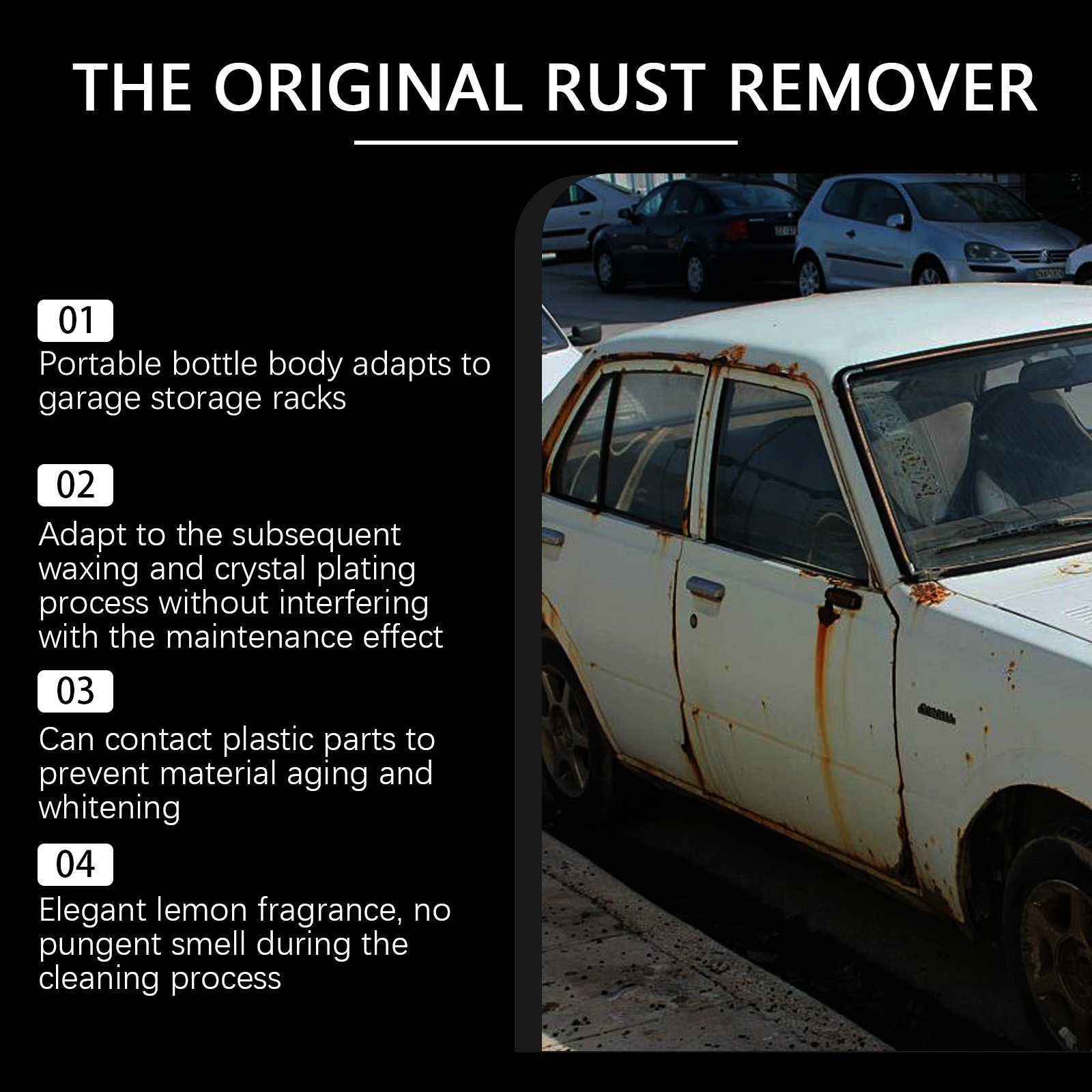 Car Rust Remover Gentle Polishing Mild Cleaning Stain Remover For Automobile