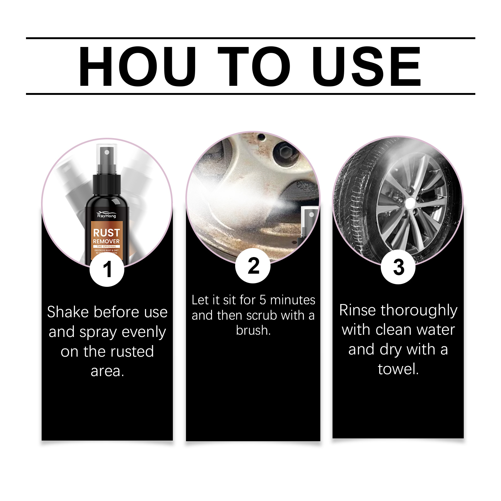 Car Rust Remover Gentle Polishing Mild Cleaning Stain Remover For Automobile