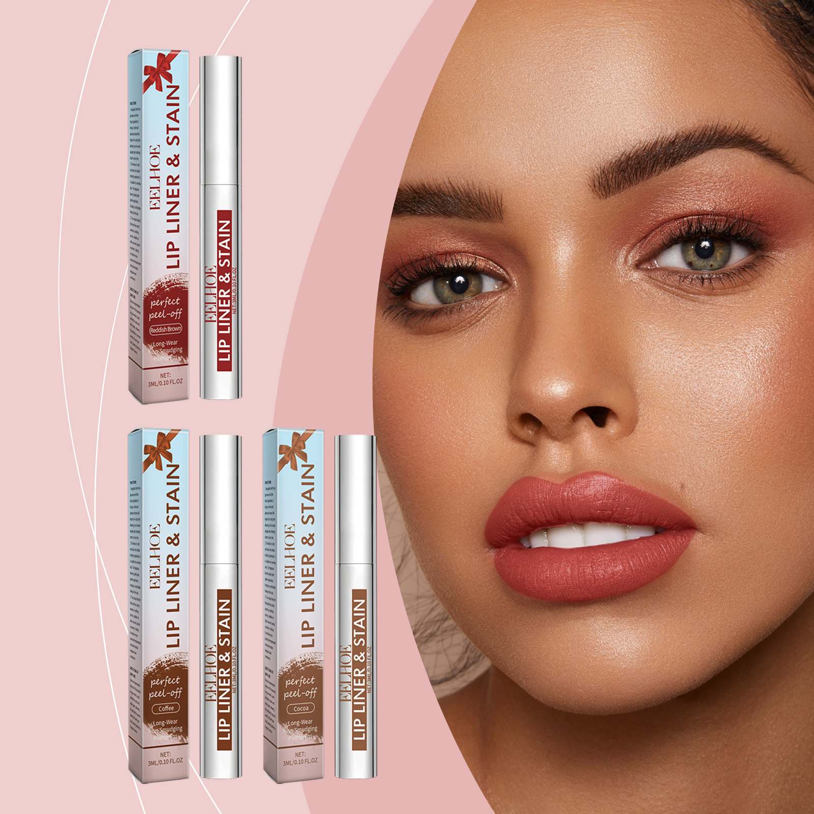 Peel Off Lip Gloss Series Natural Easy Coloring Colorful Brightening Pigmented Moisturizing Multi Shade Lip Liner Pencil