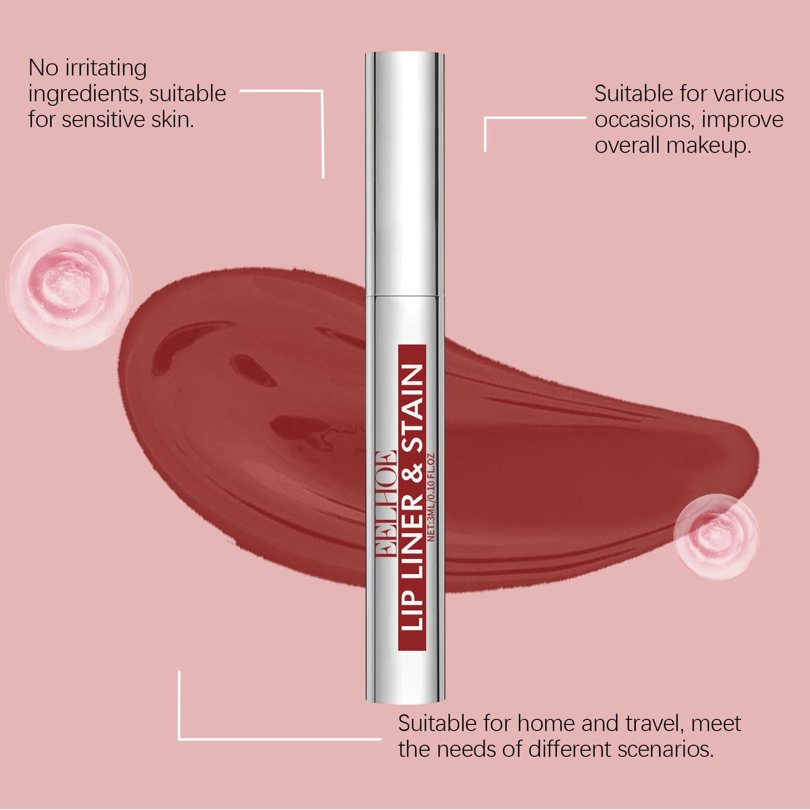 Peel Off Lip Gloss Series Natural Easy Coloring Colorful Brightening Pigmented Moisturizing Multi Shade Lip Liner Pencil