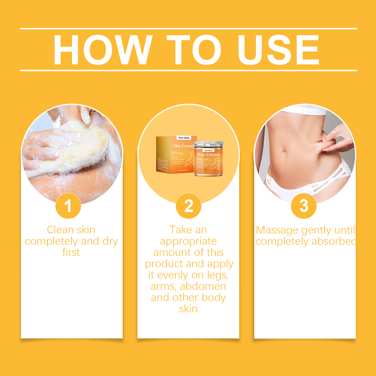 Body Shaping Cream Skin Moisturizing Massage Care Firming Arms Show Slender Figure Care