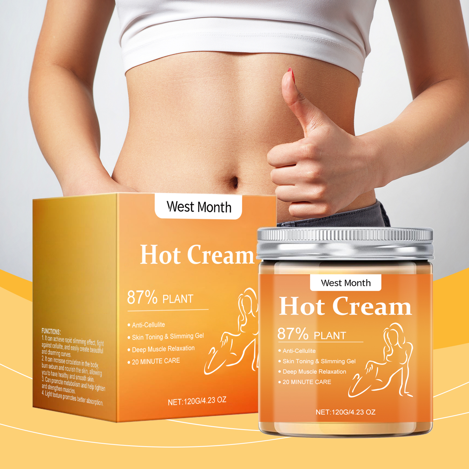 Body Shaping Cream Skin Moisturizing Massage Care Firming Arms Show Slender Figure Care