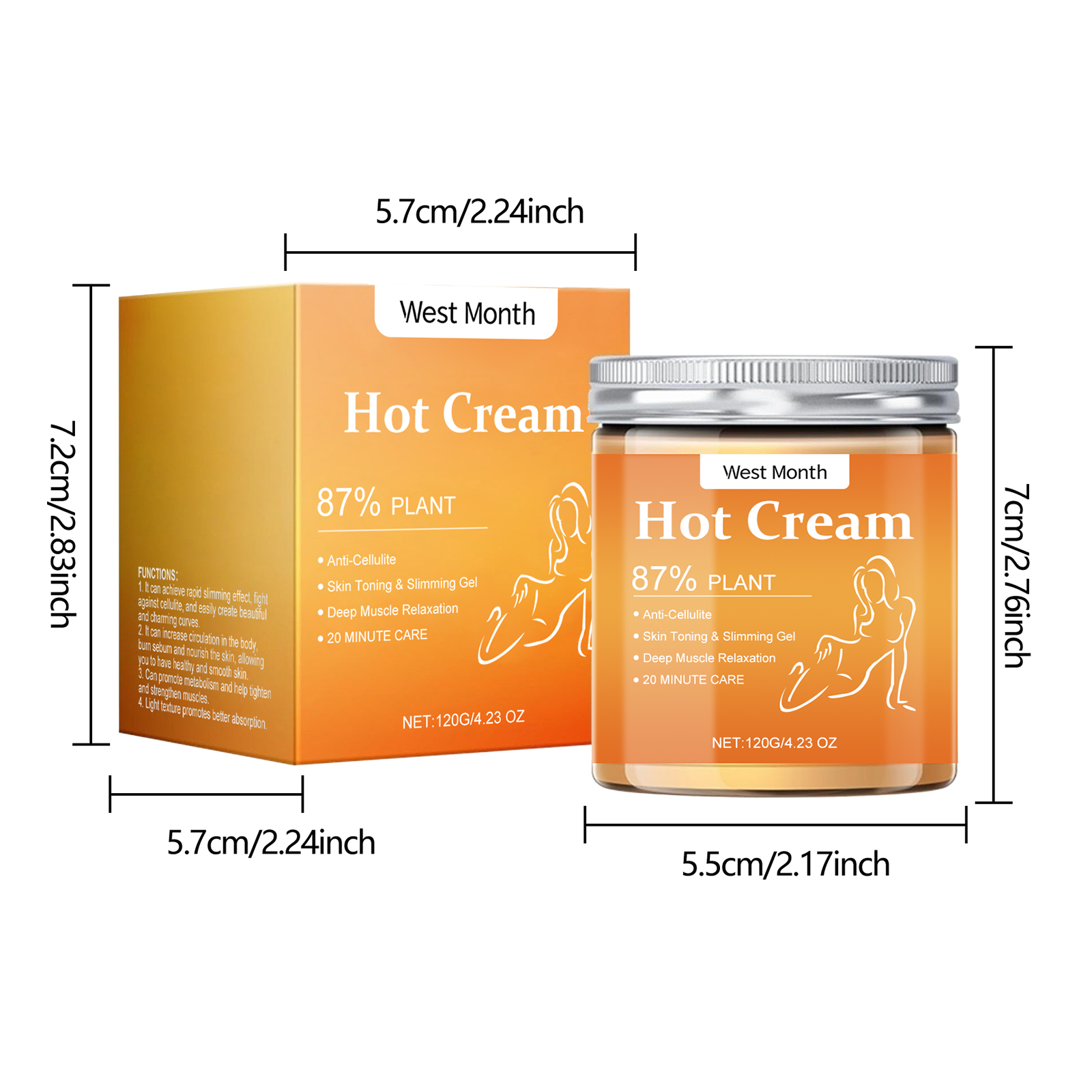 Body Shaping Cream Skin Moisturizing Massage Care Firming Arms Show Slender Figure Care