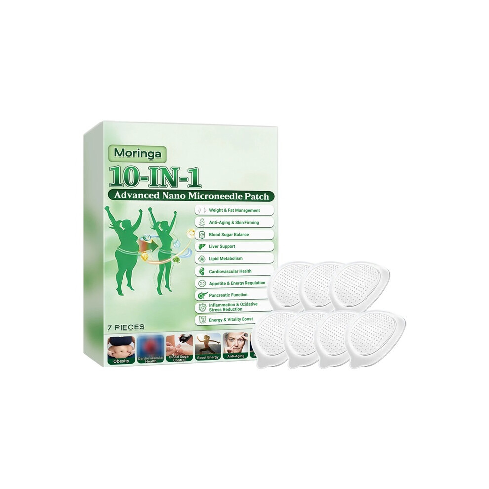 (1 Pack) Moringa Berberine 10 in 1 Advanced Nano Microneedle Patch for Weight Loss