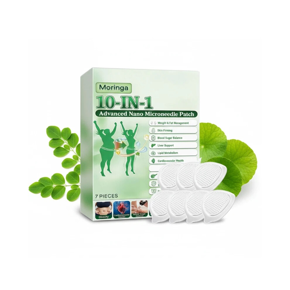 (1 Pack) Moringa Berberine 10 in 1 Advanced Nano Microneedle Patch for Weight Loss