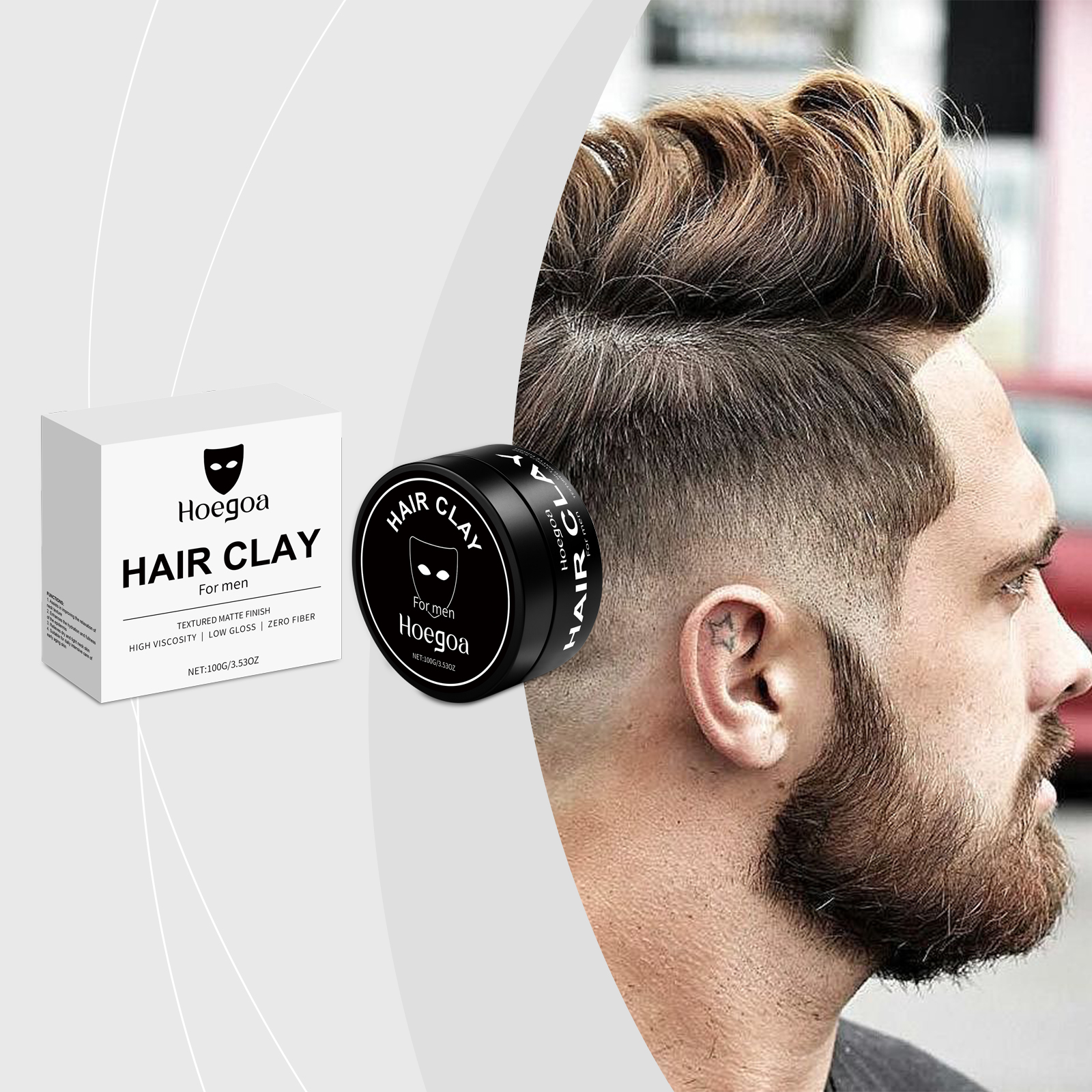 Men Styling Wax Natural Matte Finish Strong Hold Volumizing Smoothing For Everyday Grooming Texture And Definition