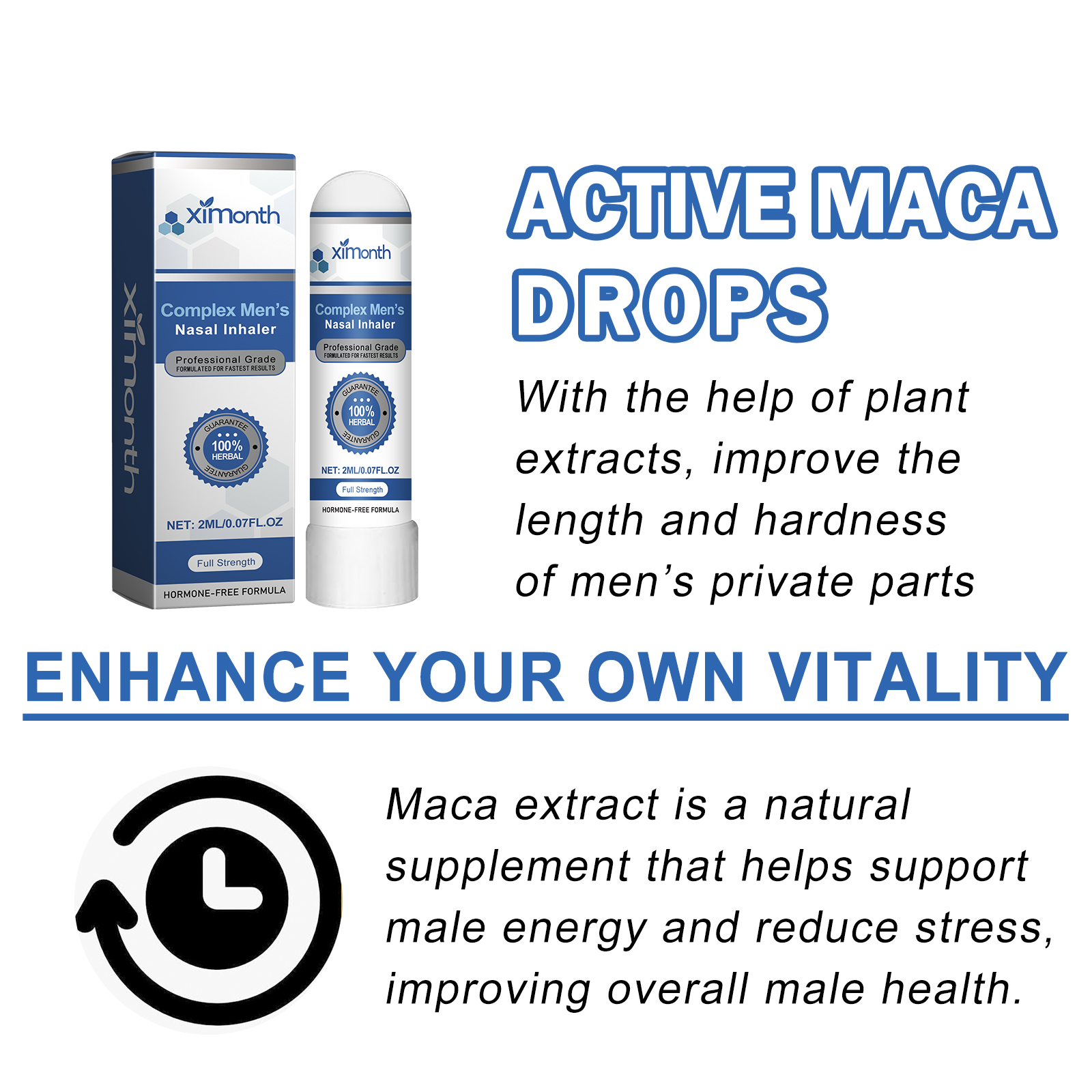 Men Nasal Inhaler Stick Cooling Refreshing Daily Wellness Support Portable Aromatherapy For Energy And Relaxation