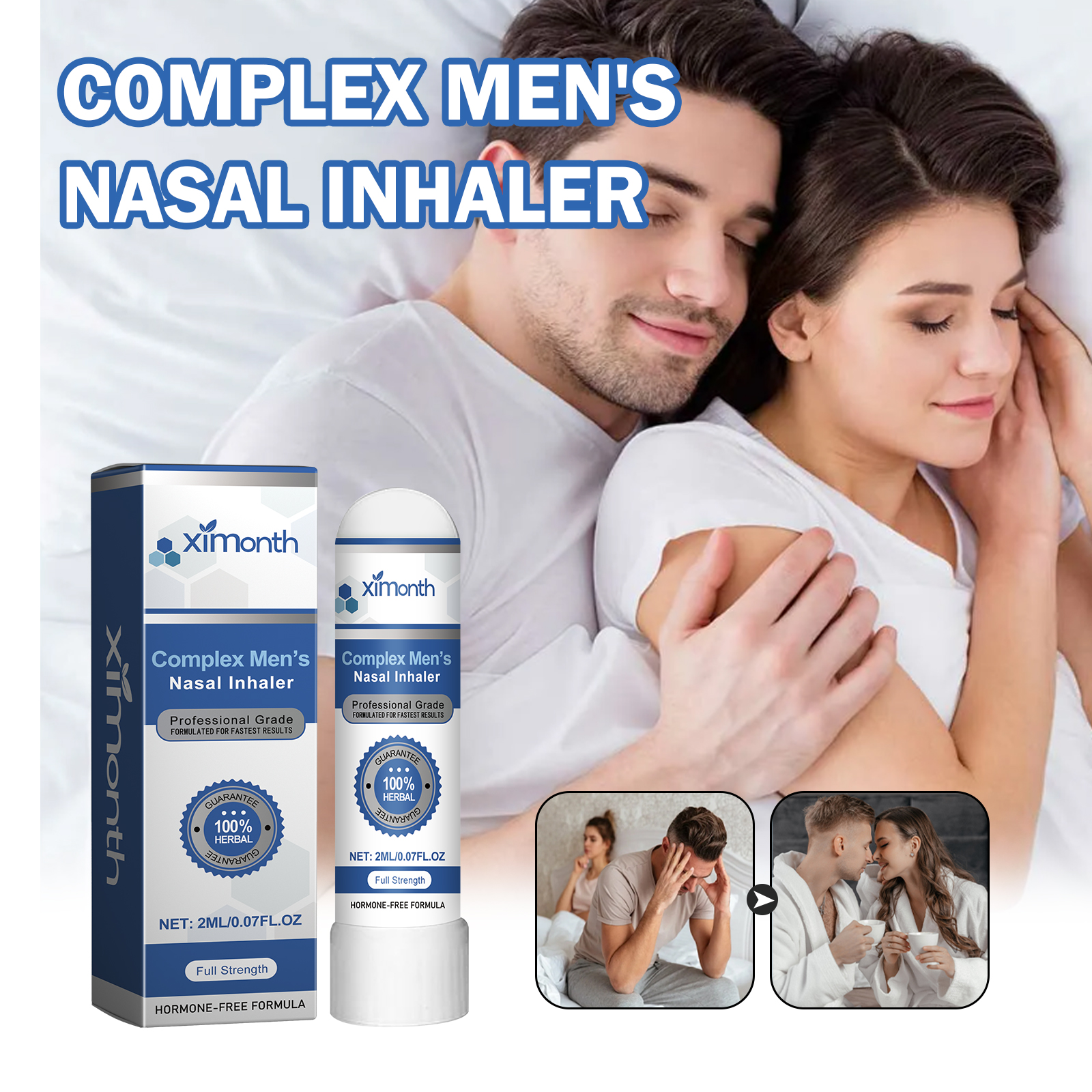 Men Nasal Inhaler Stick Cooling Refreshing Daily Wellness Support Portable Aromatherapy For Energy And Relaxation