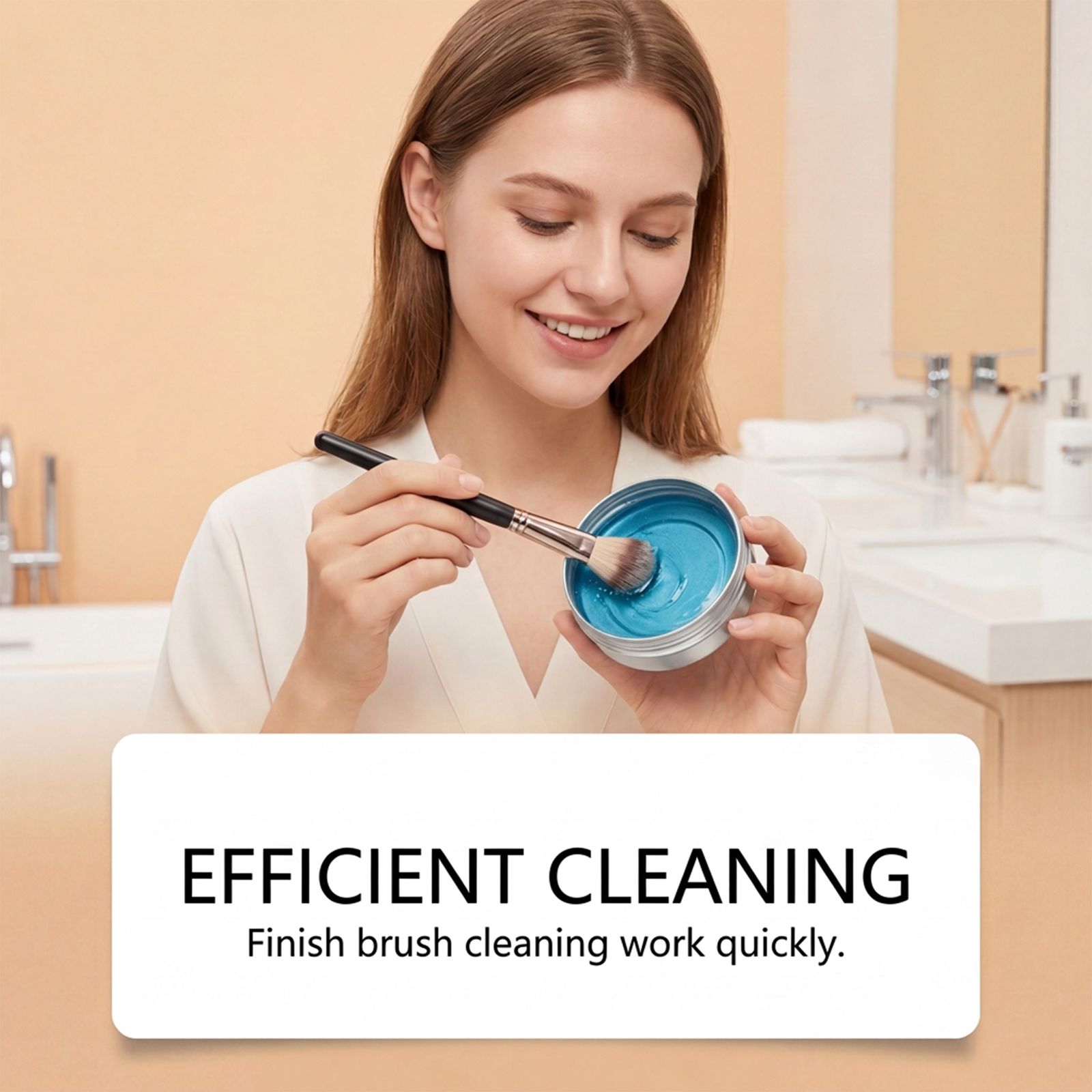 Makeup Brush Cleaning Soap Gentle Deep Cleansing Easy Rinse For Daily Brush Care