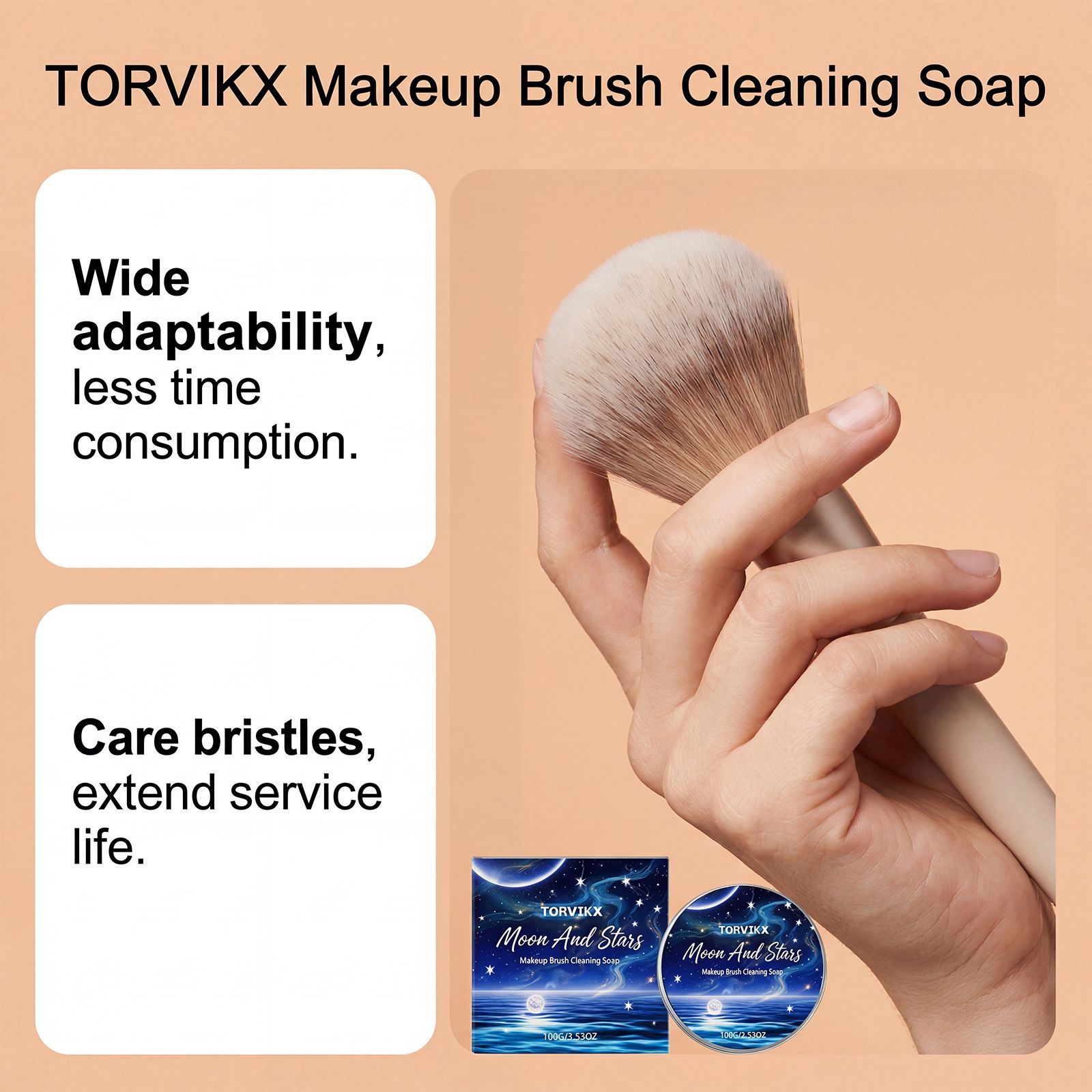 Makeup Brush Cleaning Soap Gentle Deep Cleansing Easy Rinse For Daily Brush Care