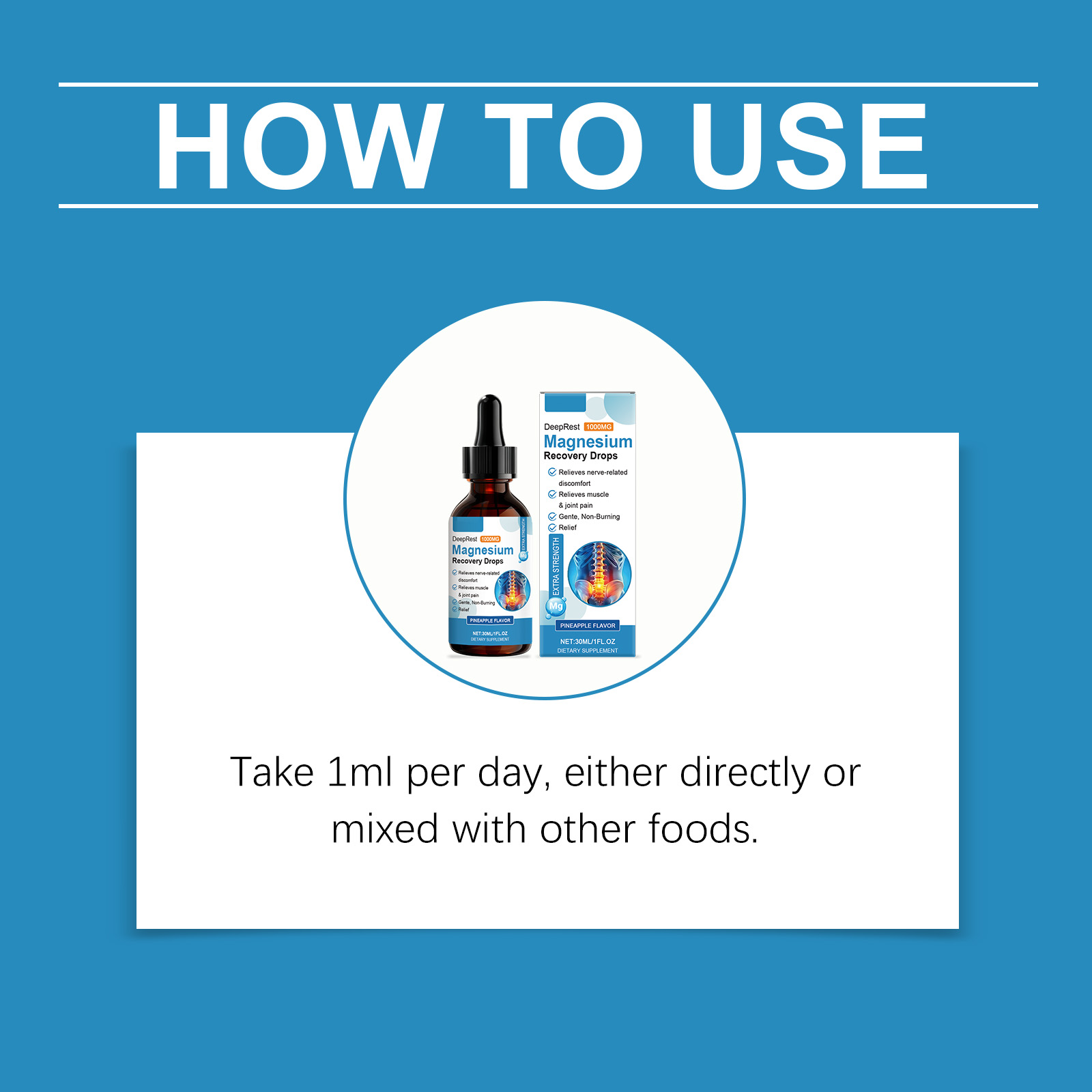 Magnesium Oral Drops | Gentle Daily Body Care & Wellness Support | Portable Liquid Dietary Supplement for Relaxation, Energy & Muscle Health | Sublingual Formul