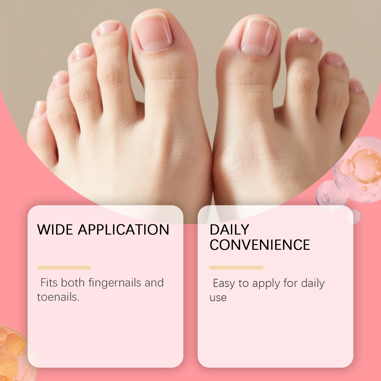 Nail Strengthening Drops | Gentle Moisturising Treatment for Hands & Feet | entle Formula to Moisturise, Cleanse & Support Hard, Glossy Nail Growth