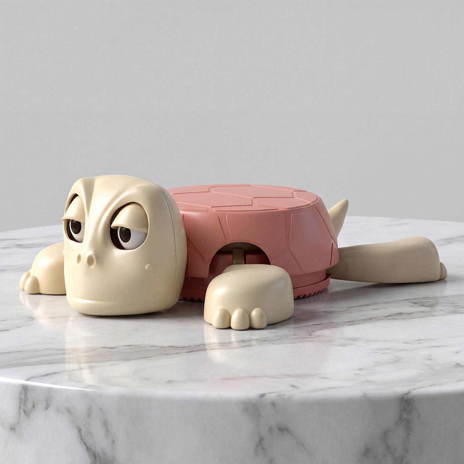 (Pink) Funny Turtle Coaster Anti-Slip Heat-Resistant Cup Holder Desk Protect Pad for Home Office Prank Desktop Ornament Gifts