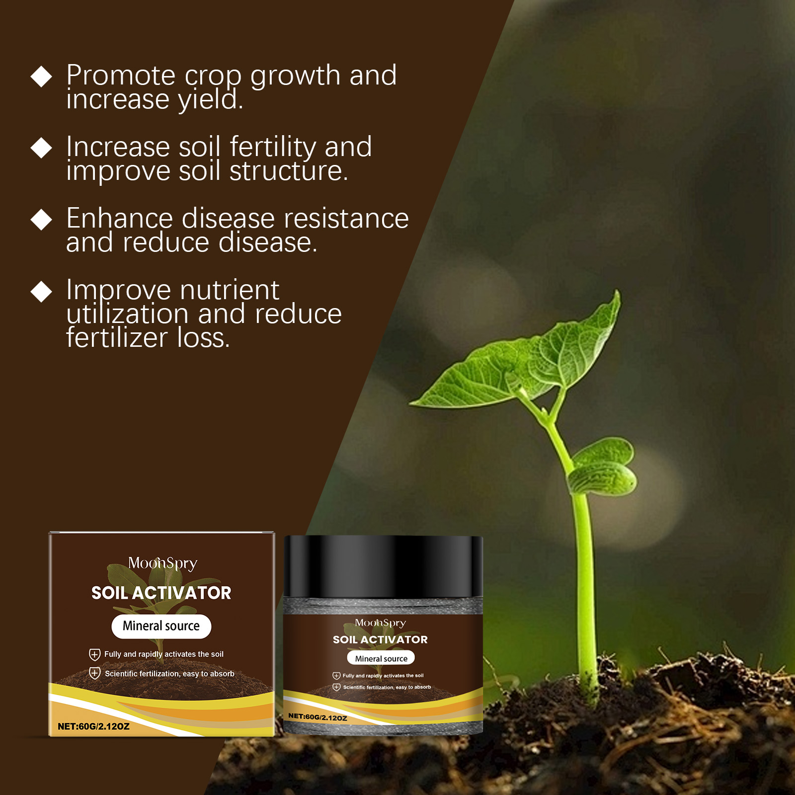  Soil Activator Promoting Growth Increasing Soil Fertility Improve Soil Structure Enhance Disease Resistance Soil Loosening Agent ﻿