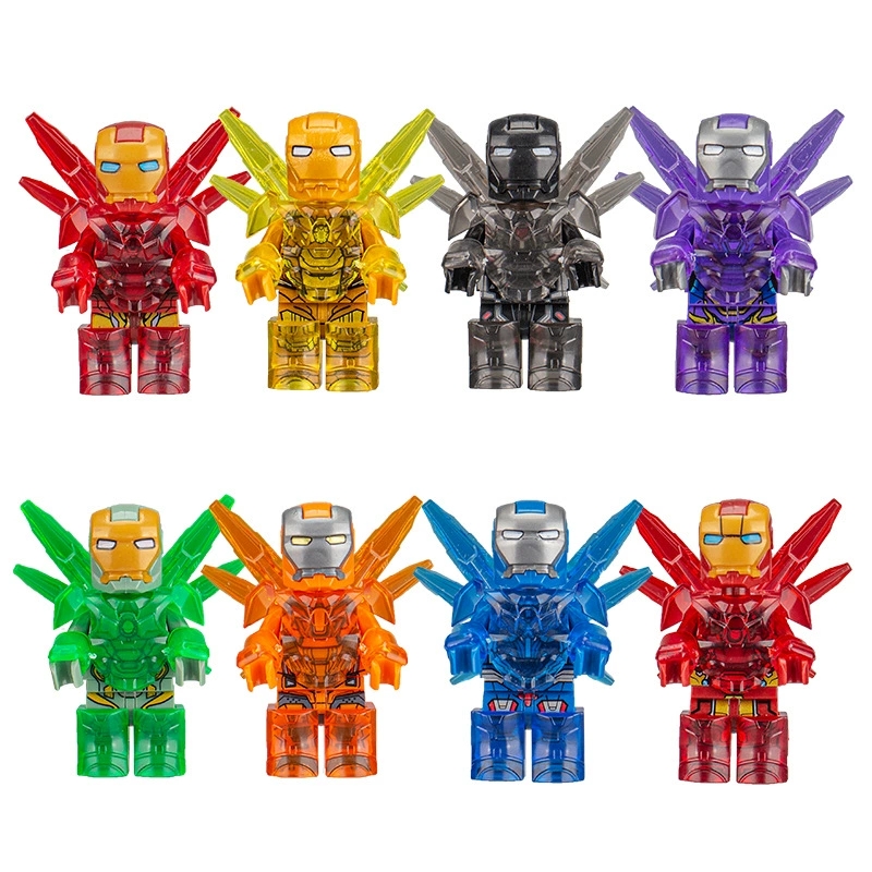 (8 PCS A) Children Anime Mini Figure Hero Building Blocks Kid Gift Assembling Toy Model Mini Movies Characters Figurine Bricks