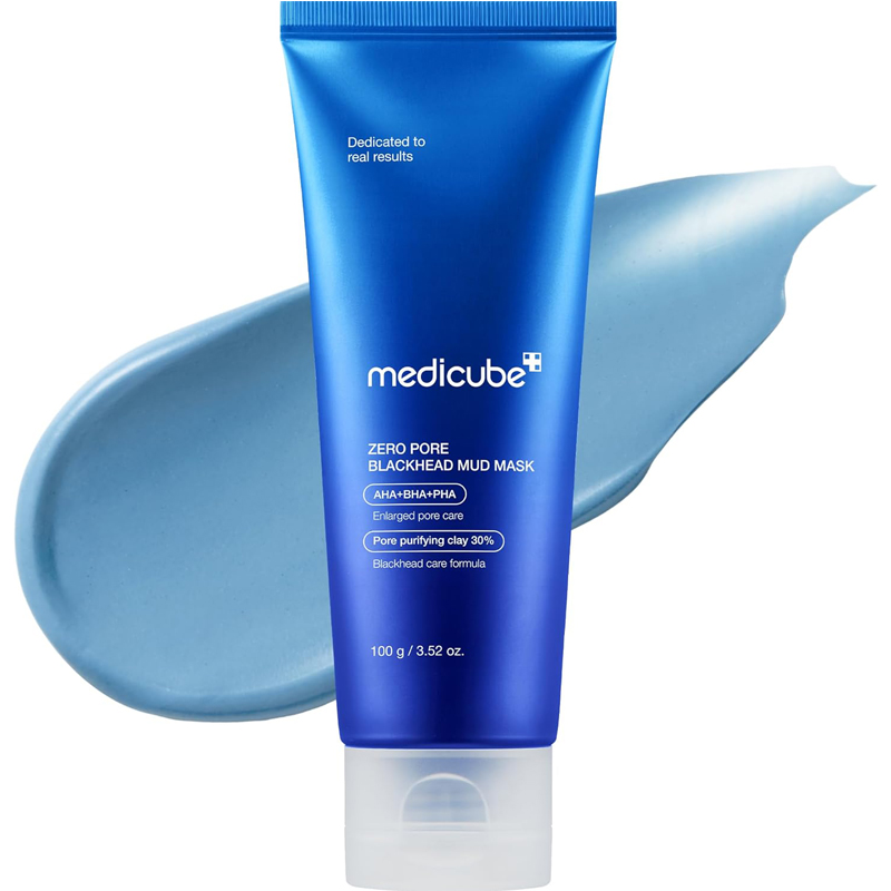 medicube Zero Pore Blackhead Mud Facial Mask Skin Cooling Pore Tightening 3 Minute Quick Dry Formula with AHA BHA PHA Pore Purifying Clay Korean Mud Mask 100g