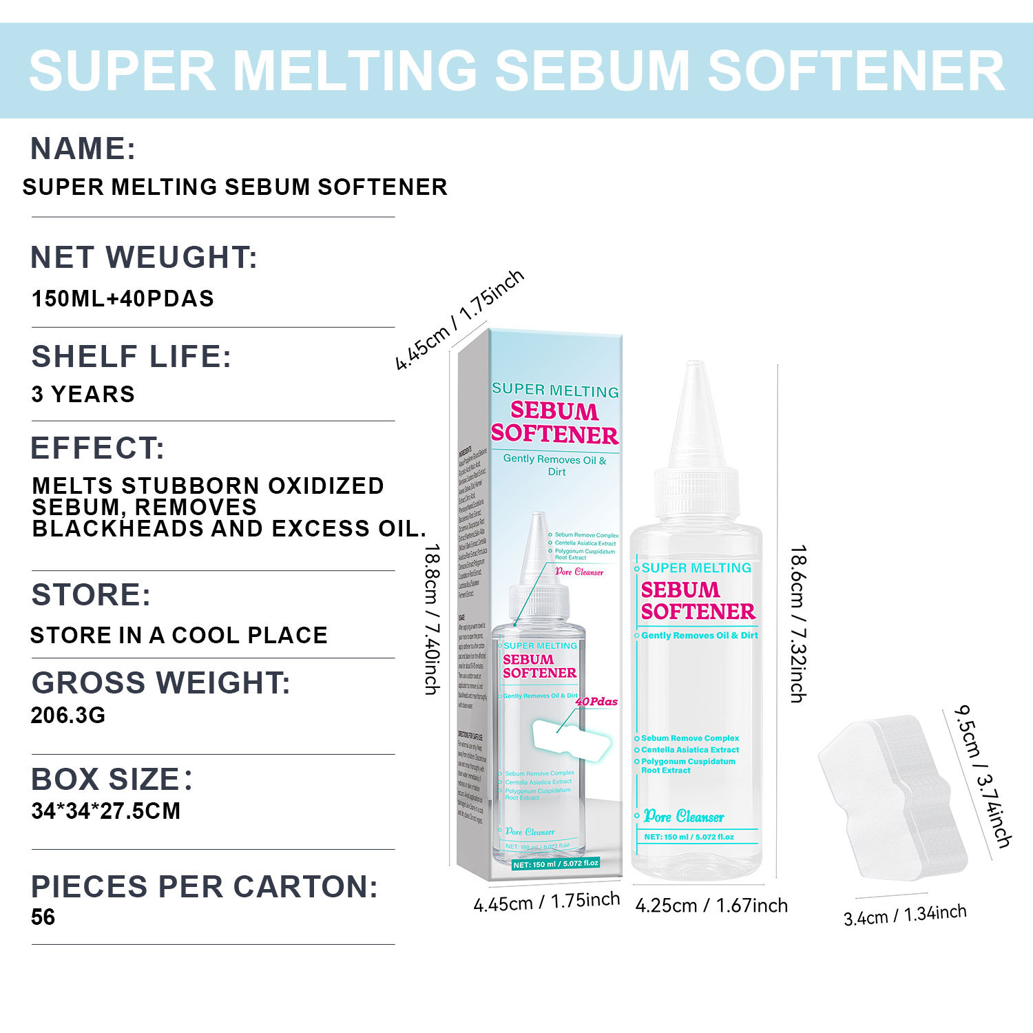 Melt Sebum Softener For Pore Deep Cleansing Oil Control Blackhead Removal And Skin Purifying Daily Face Care