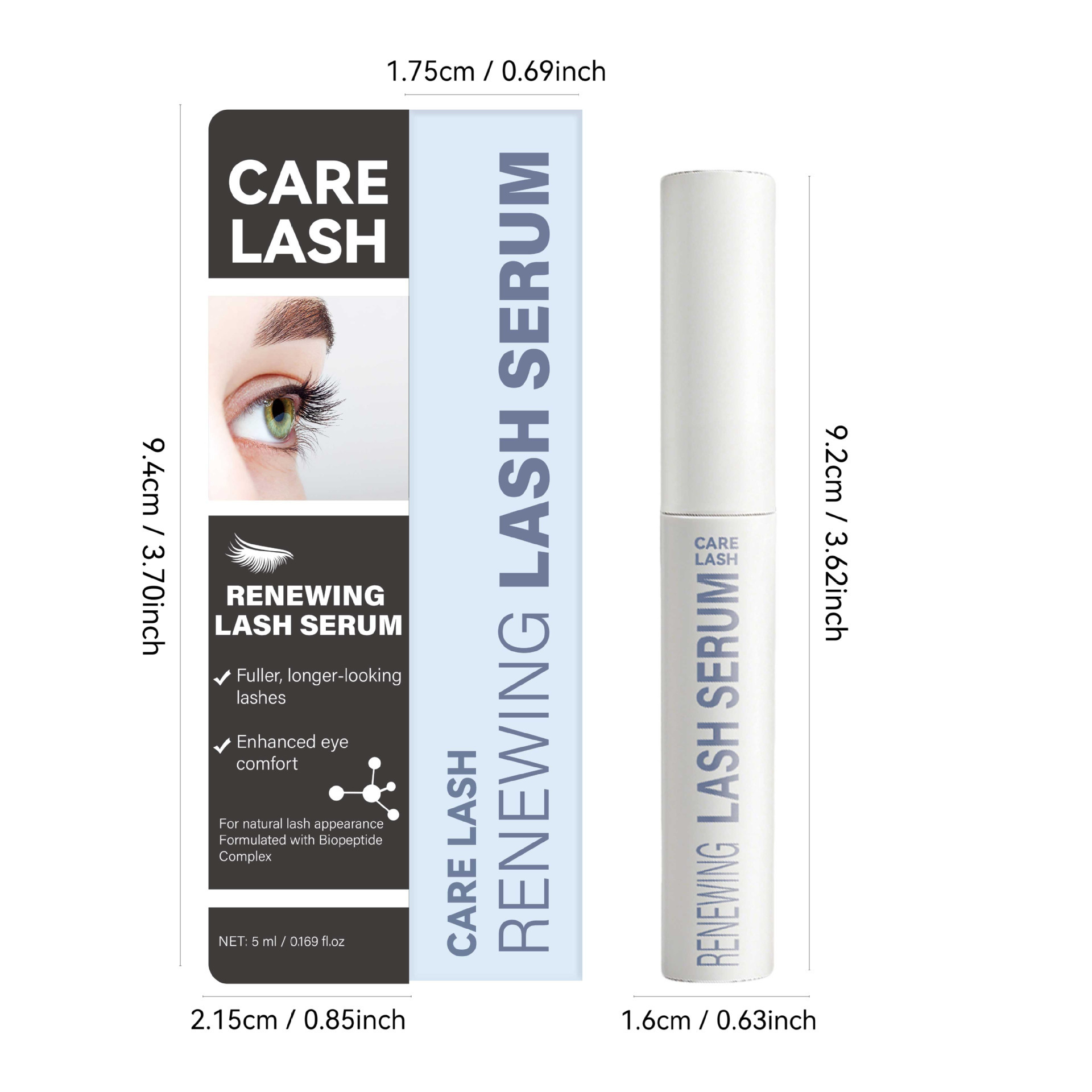 Renewing Lash Serum Lengthening Volumizing For Natural Fuller Lashes Daily Eye Beauty Treatment 5ml
