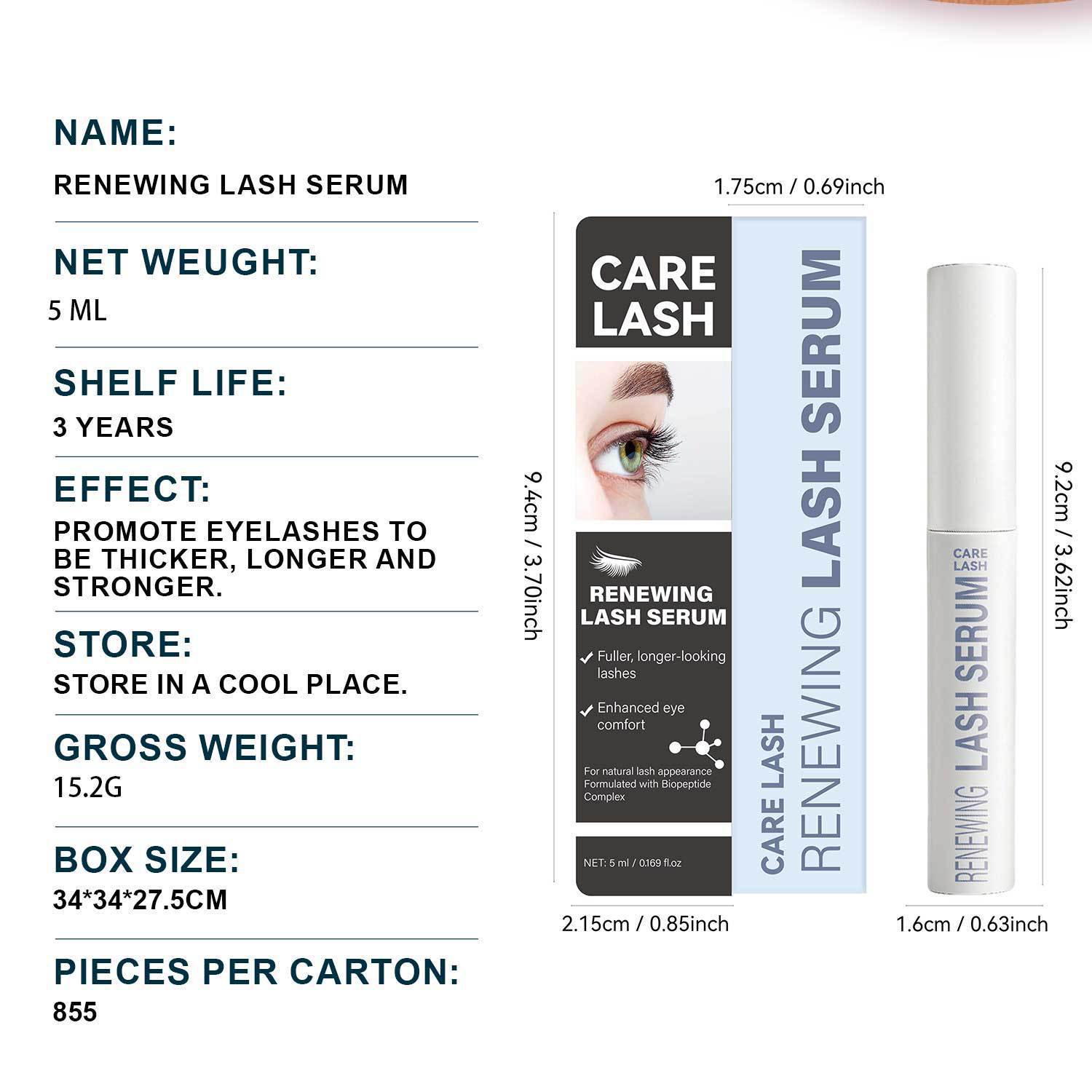 Renewing Lash Serum Lengthening Volumizing For Natural Fuller Lashes Daily Eye Beauty Treatment 5ml