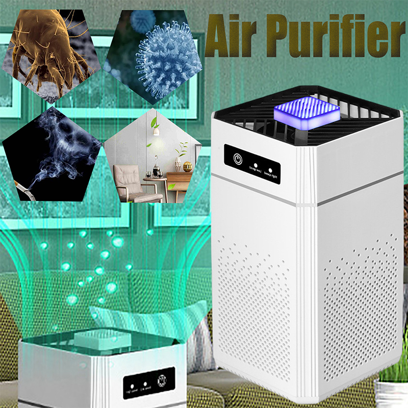 Negative Ion Air Purifier Hepa Filter Aromatherapy Smoke Remover Odor Eliminator Multi-Function Home Bedroom Office Purifier