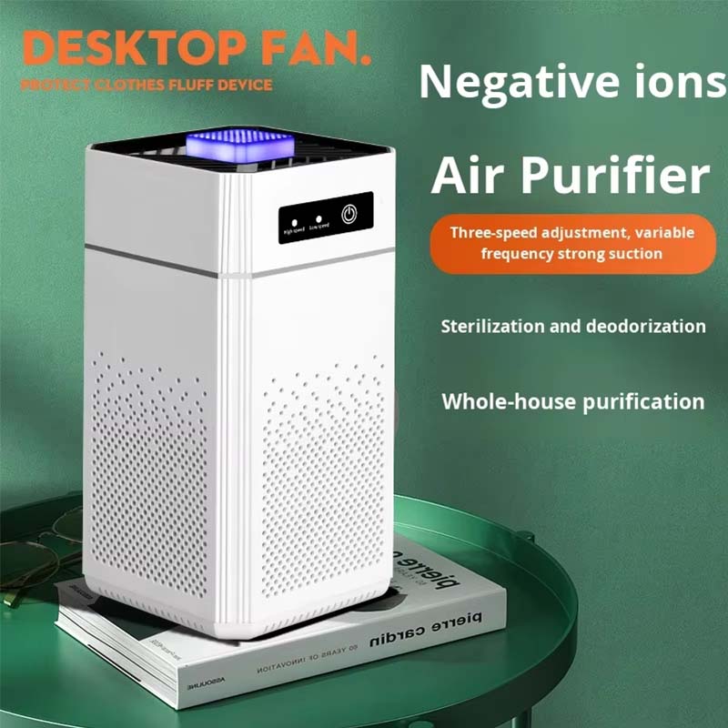 Negative Ion Air Purifier Hepa Filter Aromatherapy Smoke Remover Odor Eliminator Multi-Function Home Bedroom Office Purifier