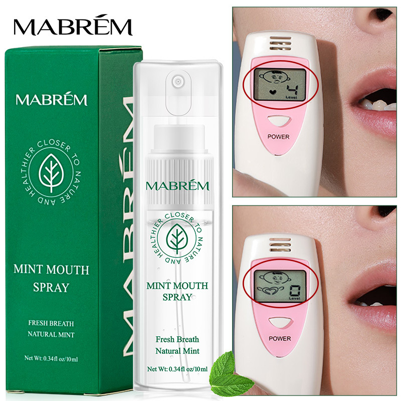 Peppermint Mouth Spray Breath Freshening Teeth Cleaning Oral Hygiene Daily Care Travel Portable Pocket Spray 12ml
