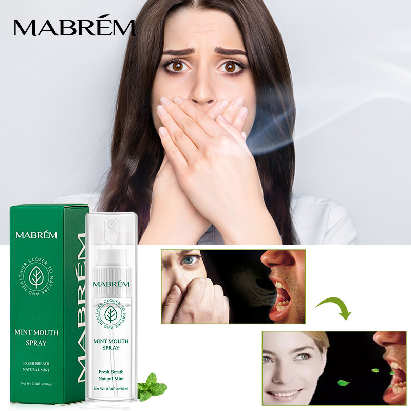 Peppermint Mouth Spray Breath Freshening Teeth Cleaning Oral Hygiene Daily Care Travel Portable Pocket Spray 12ml