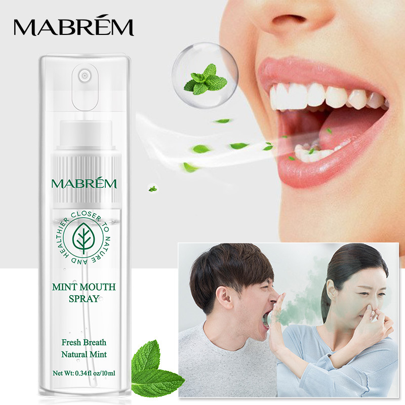 Peppermint Mouth Spray Breath Freshening Teeth Cleaning Oral Hygiene Daily Care Travel Portable Pocket Spray 12ml
