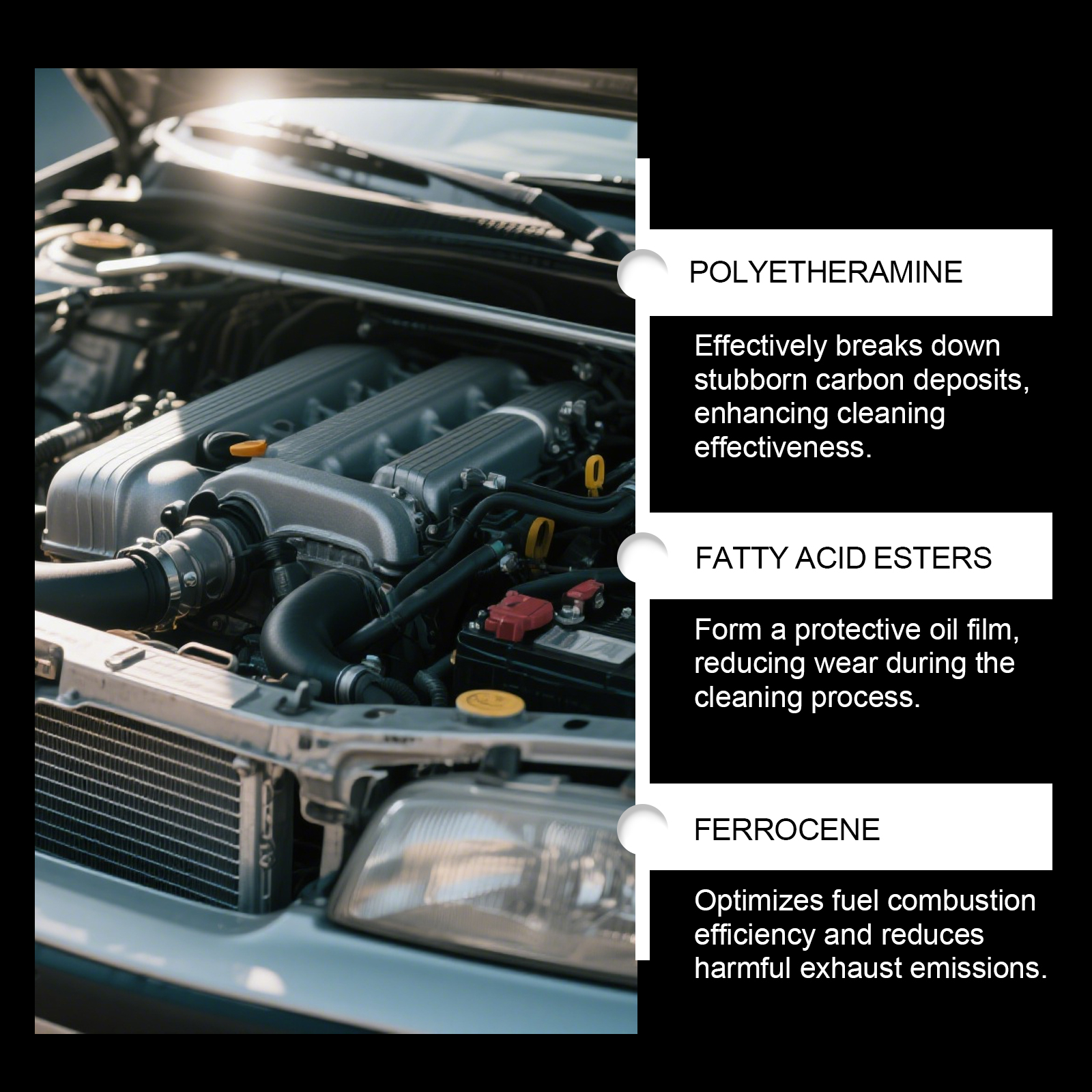 Gasoline Fuel Additive Clear Carbon Deposits Cut Fuel Consumption Guard Engine Components Maintain Cleaners For Automobiles