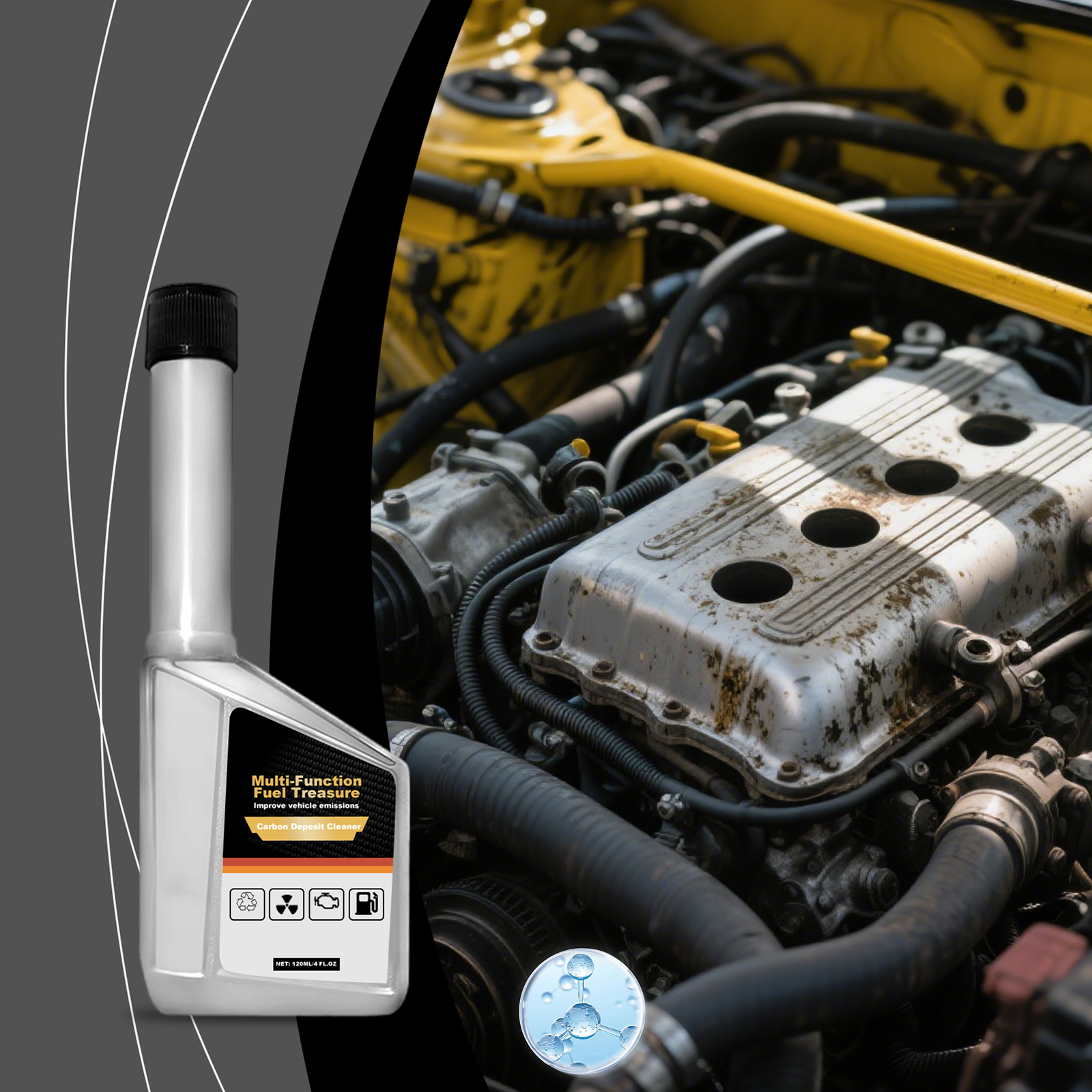 Gasoline Fuel Additive Clear Carbon Deposits Cut Fuel Consumption Guard Engine Components Maintain Cleaners For Automobiles