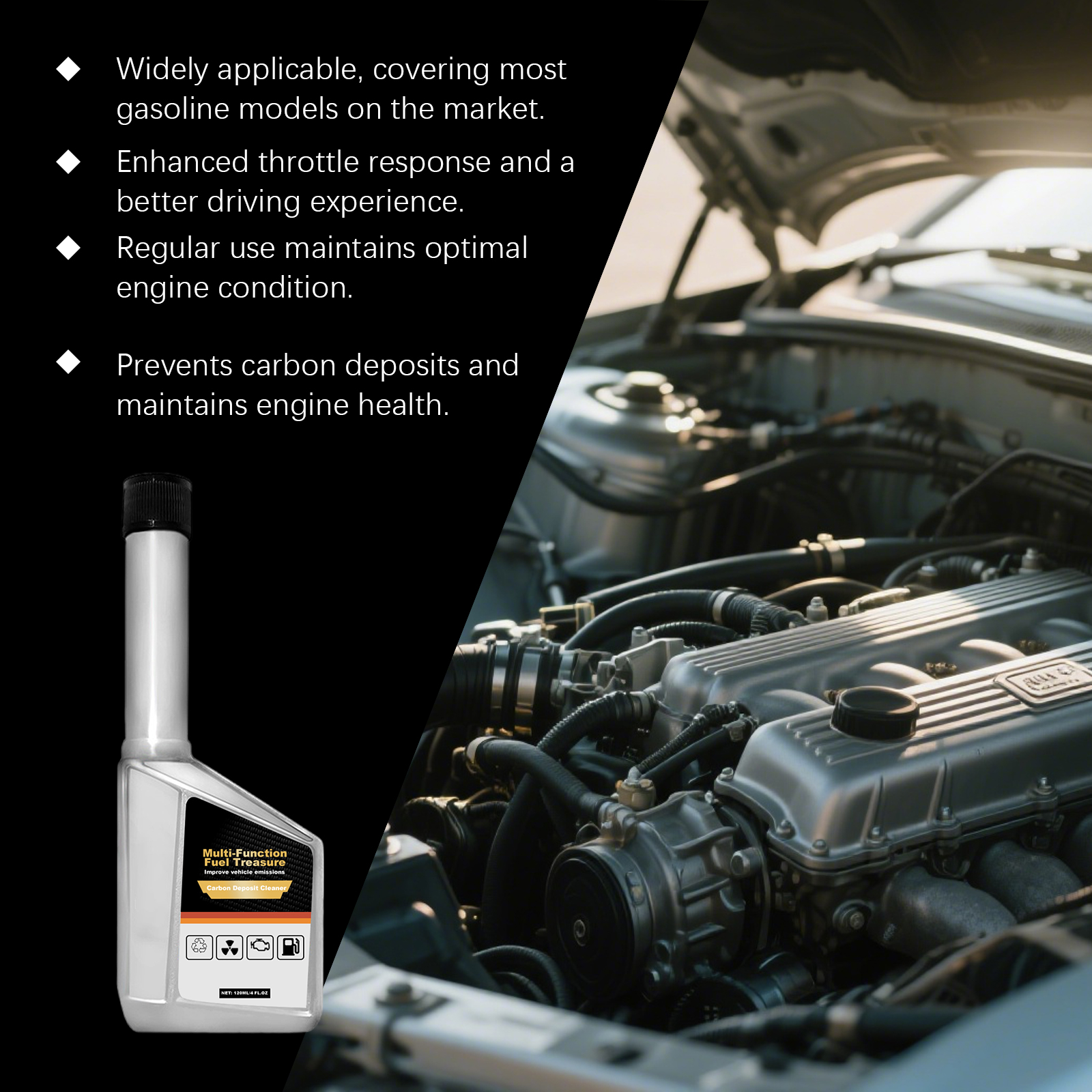 Gasoline Fuel Additive Clear Carbon Deposits Cut Fuel Consumption Guard Engine Components Maintain Cleaners For Automobiles
