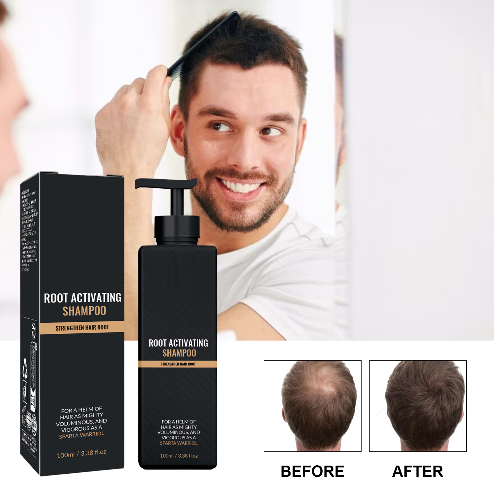 Men Shampoo Mild Refreshing Nourishing Cleansing Softening Scalp Massaging Care For Hair And Scalp Healthy Daily Gentle Hydrating