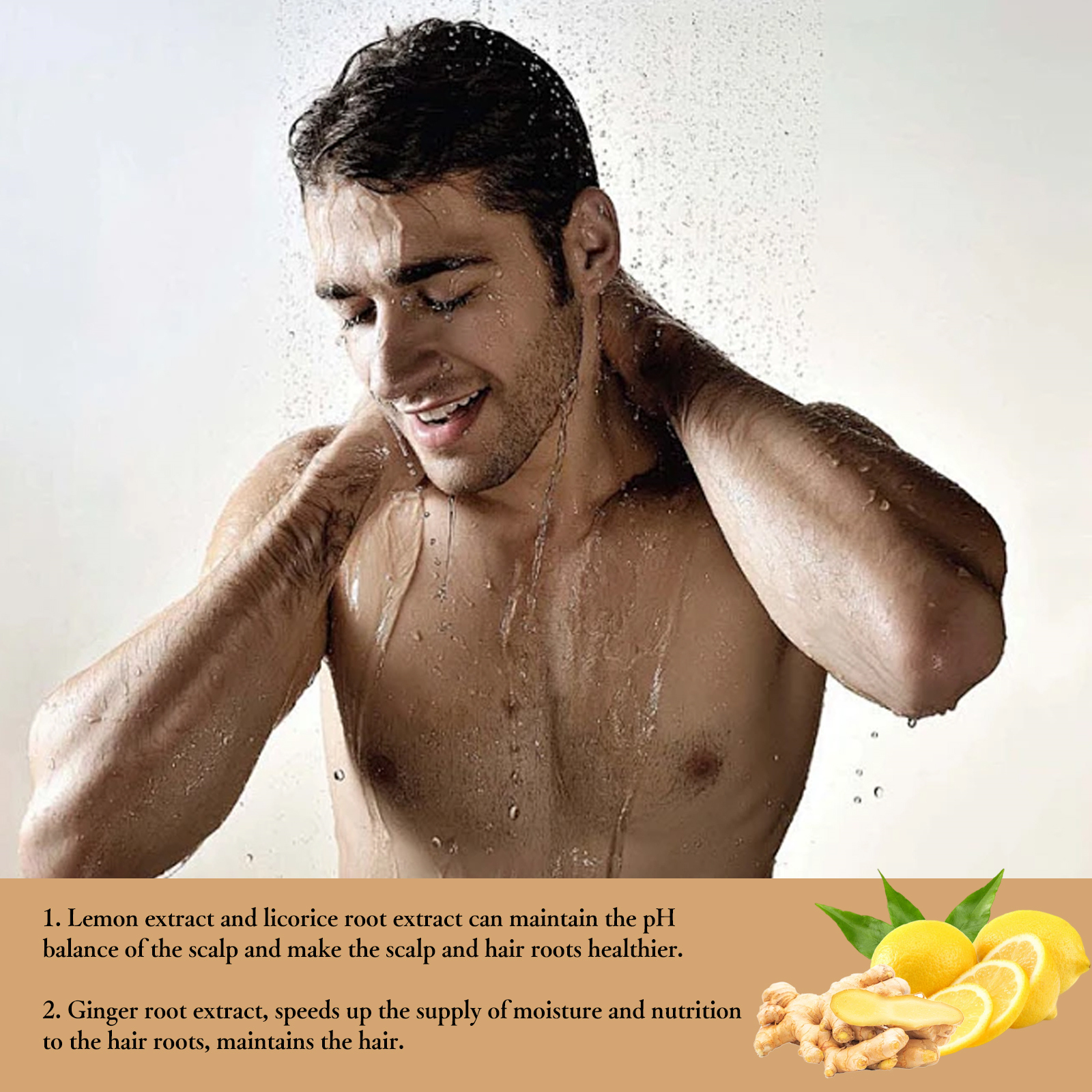 Men Shampoo Mild Refreshing Nourishing Cleansing Softening Scalp Massaging Care For Hair And Scalp Healthy Daily Gentle Hydrating