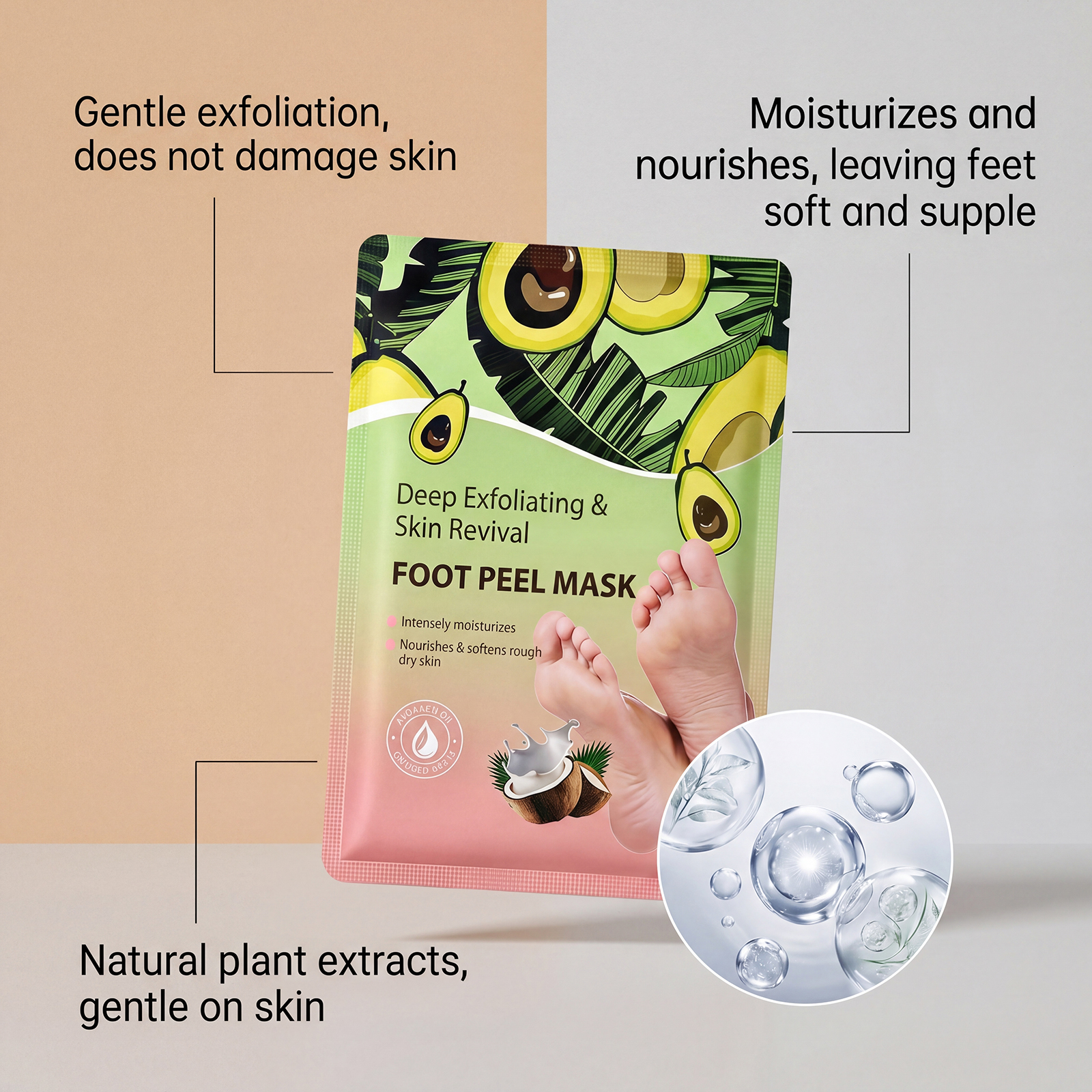 Moisturizing Foot Mask Mild Care Hydrate Soft Delicate Smooth Foot Skin Daily Maintenance For Body Care