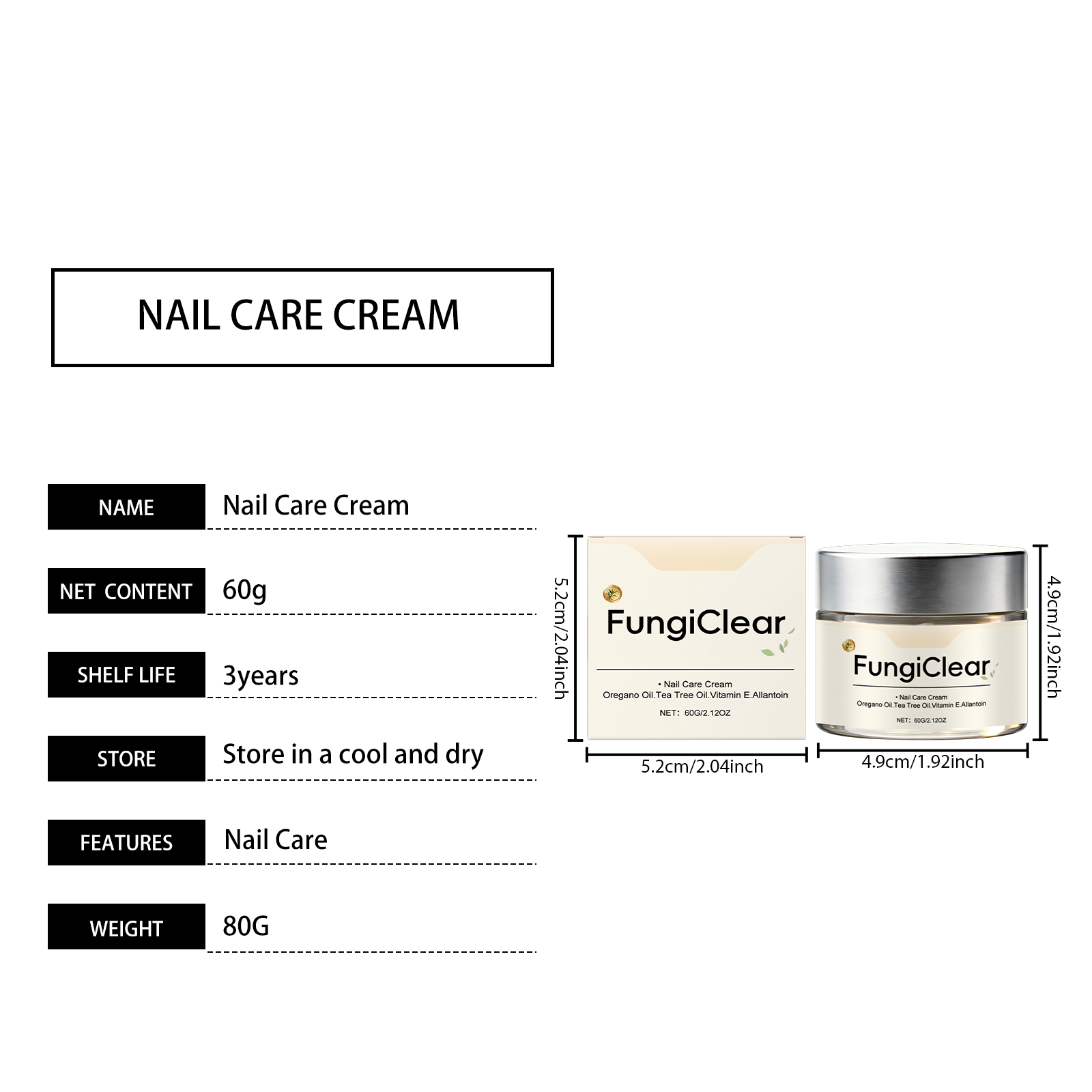 Nail Care Cream Mild Moisturizing Bright Glossy Hand Foot Daily Clean Smear Protect Skin