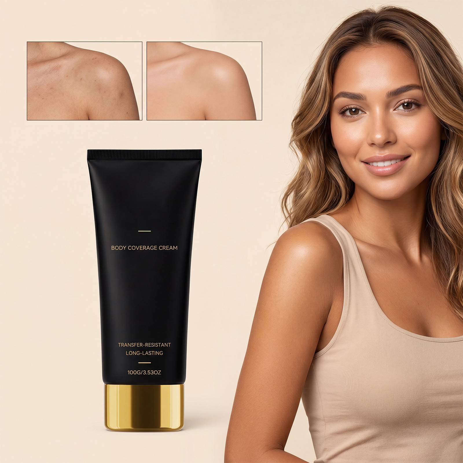 Body Concealer Contour Cream Long Lasting Makeup Waterproof Sweat Proof Smooth Fit Mark Modify Skin